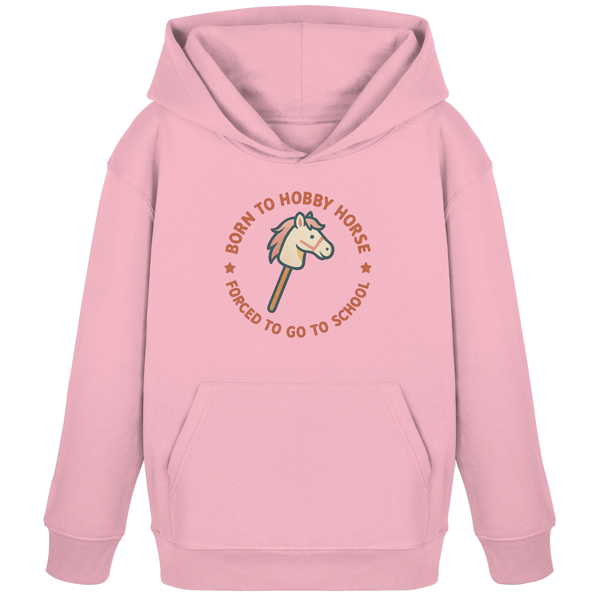 „Born to Hobby Horse – Forced to Go to School“ ✨ - Kids Organic Hoodie