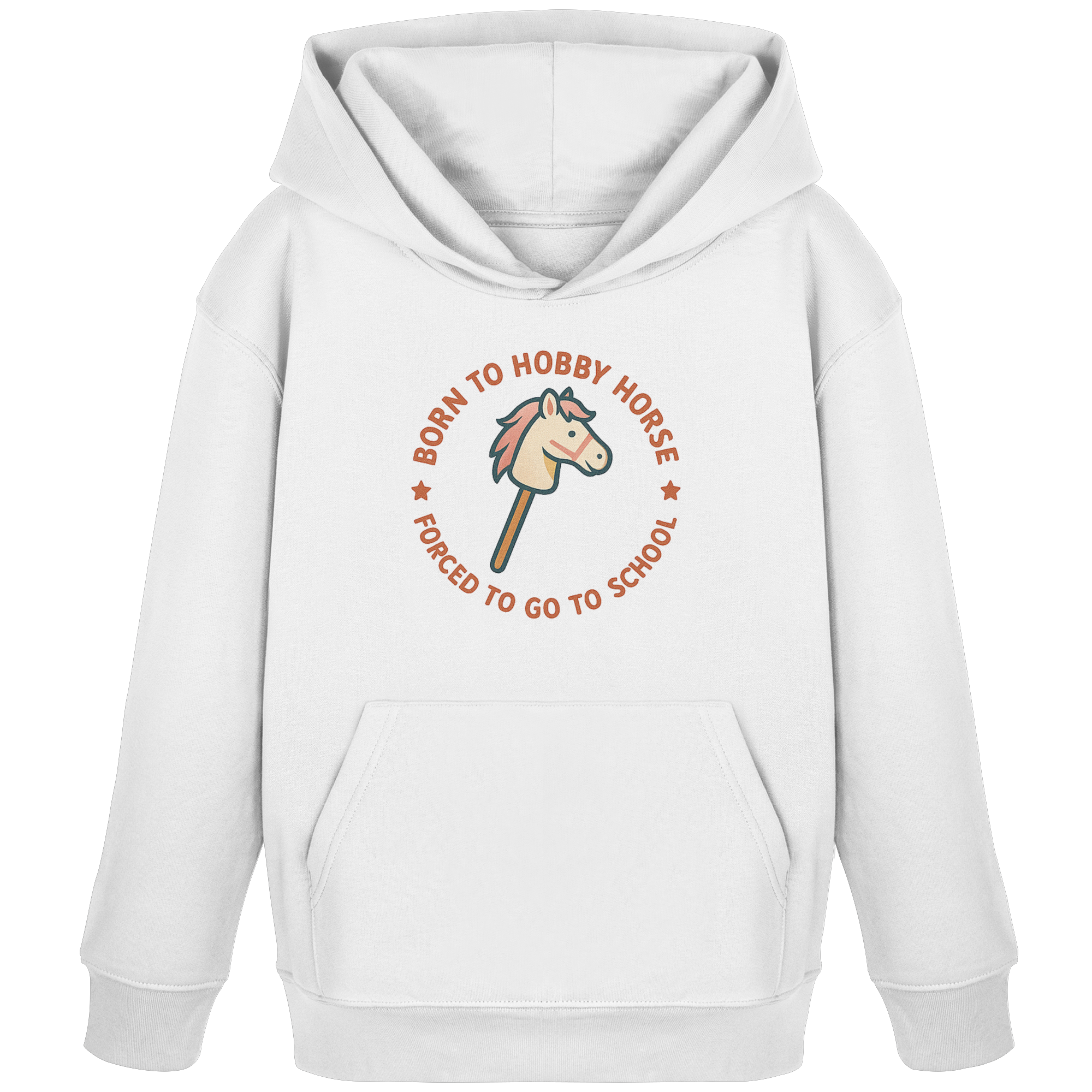 „Born to Hobby Horse – Forced to Go to School“ ✨ - Kids Organic Hoodie