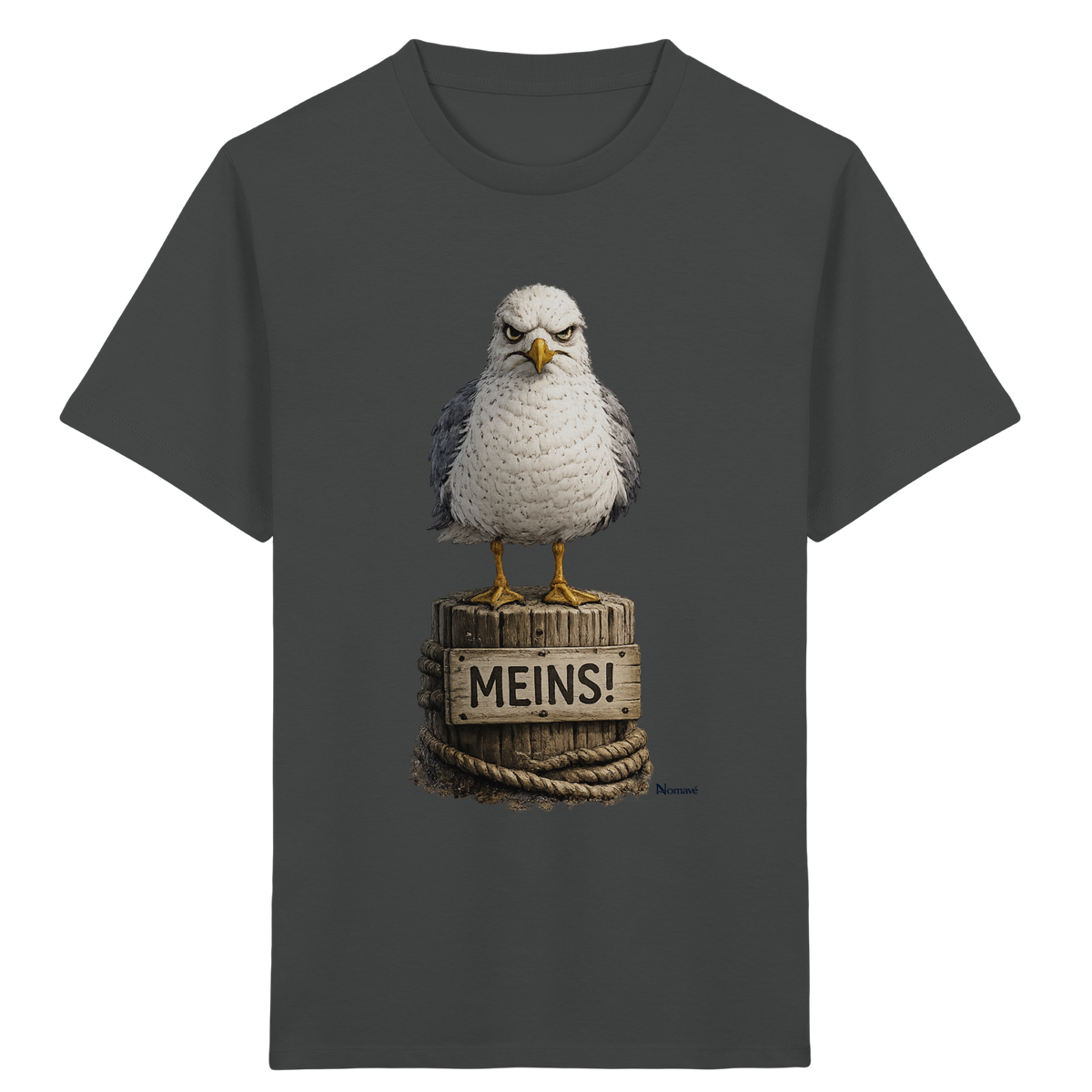 Möwe mit Meinung – MEINS! | - Kids Organic Shirt