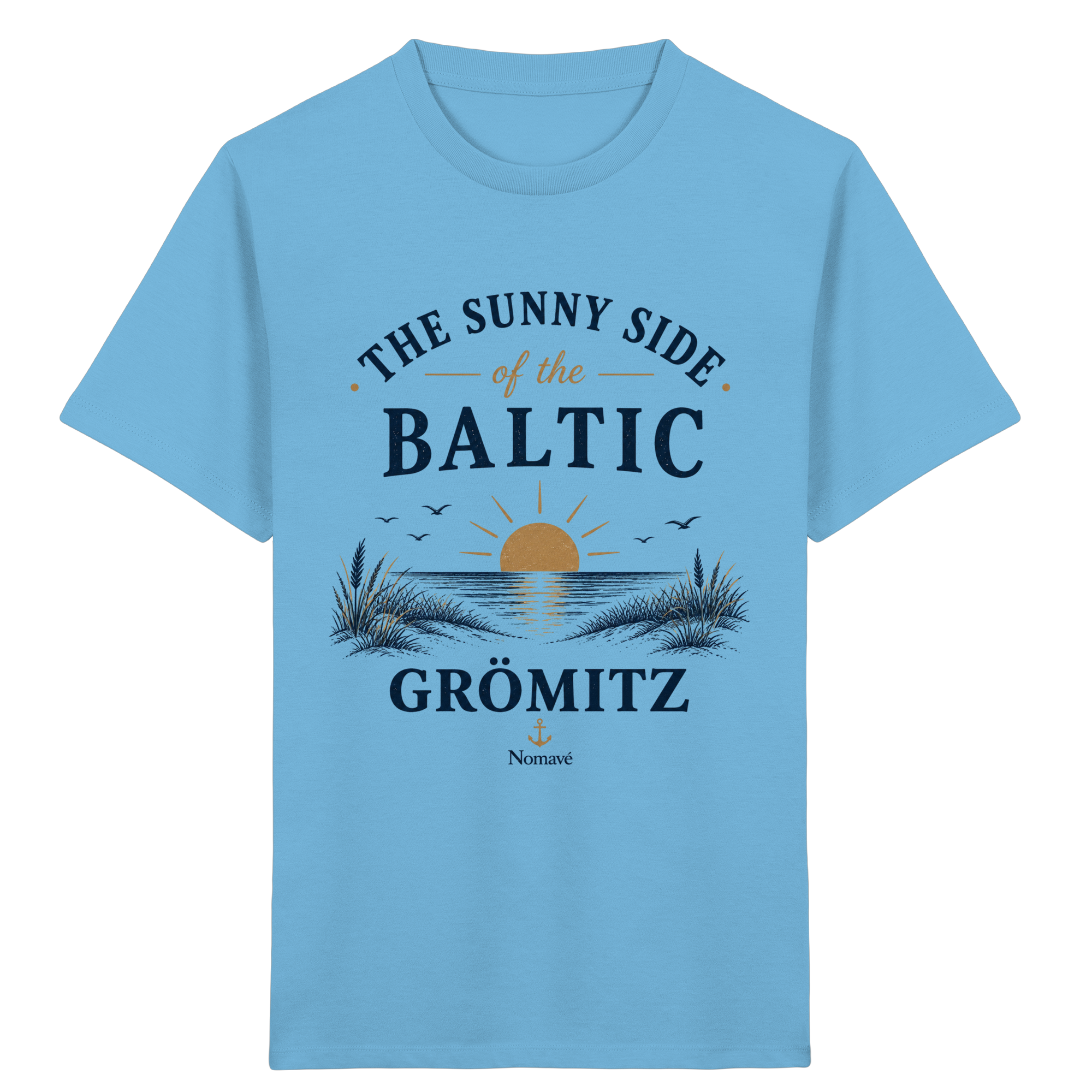 Grömitz - The Sunny Side - Sonnenseite Ostsee Kinder Bio Shirt