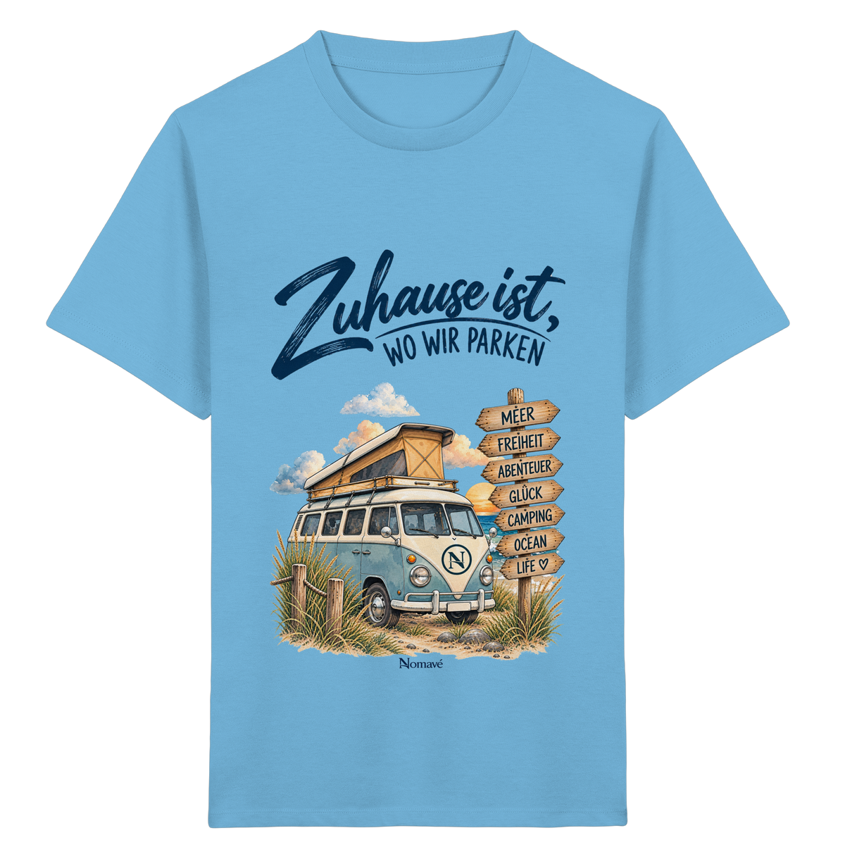 Zuhause ist, wo wir parken – Vanlife & Camping - Kinder Bio Shirt
