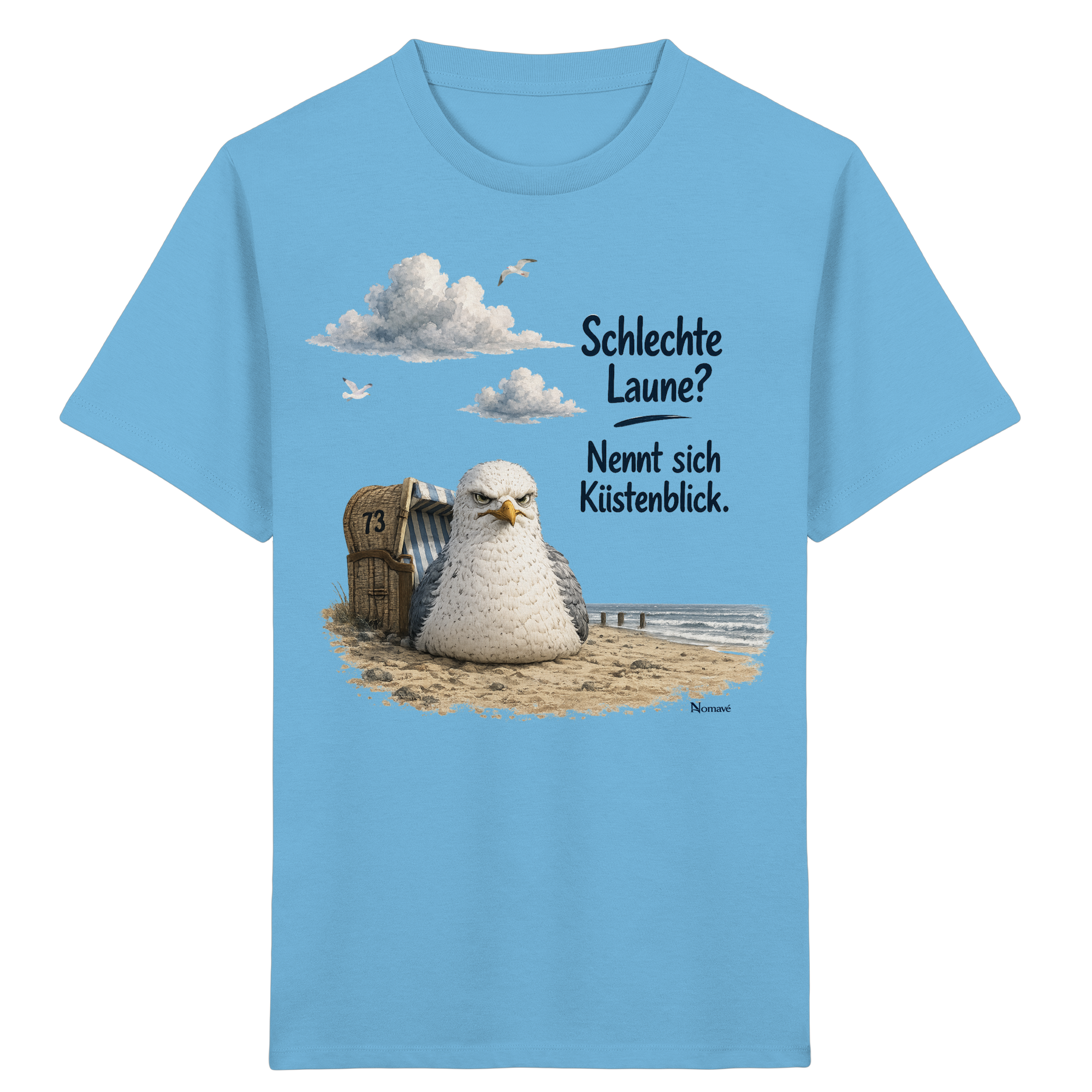 Maritimer Küstenhumor Möwen Motiv für Ostsee und Nordseefans und Meerliebhaber - Kids Organic Shirt