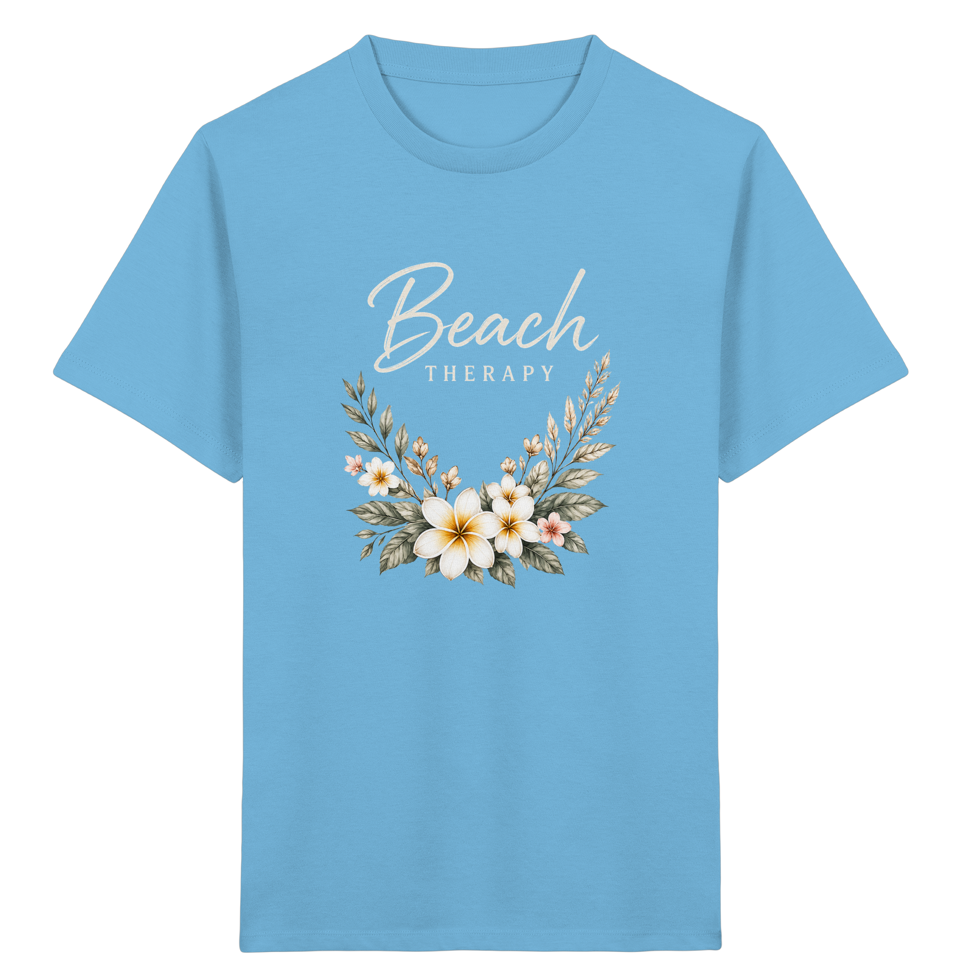 Beach Therapy – Floral Collection | Helle Schrift  - Kids Organic Shirt