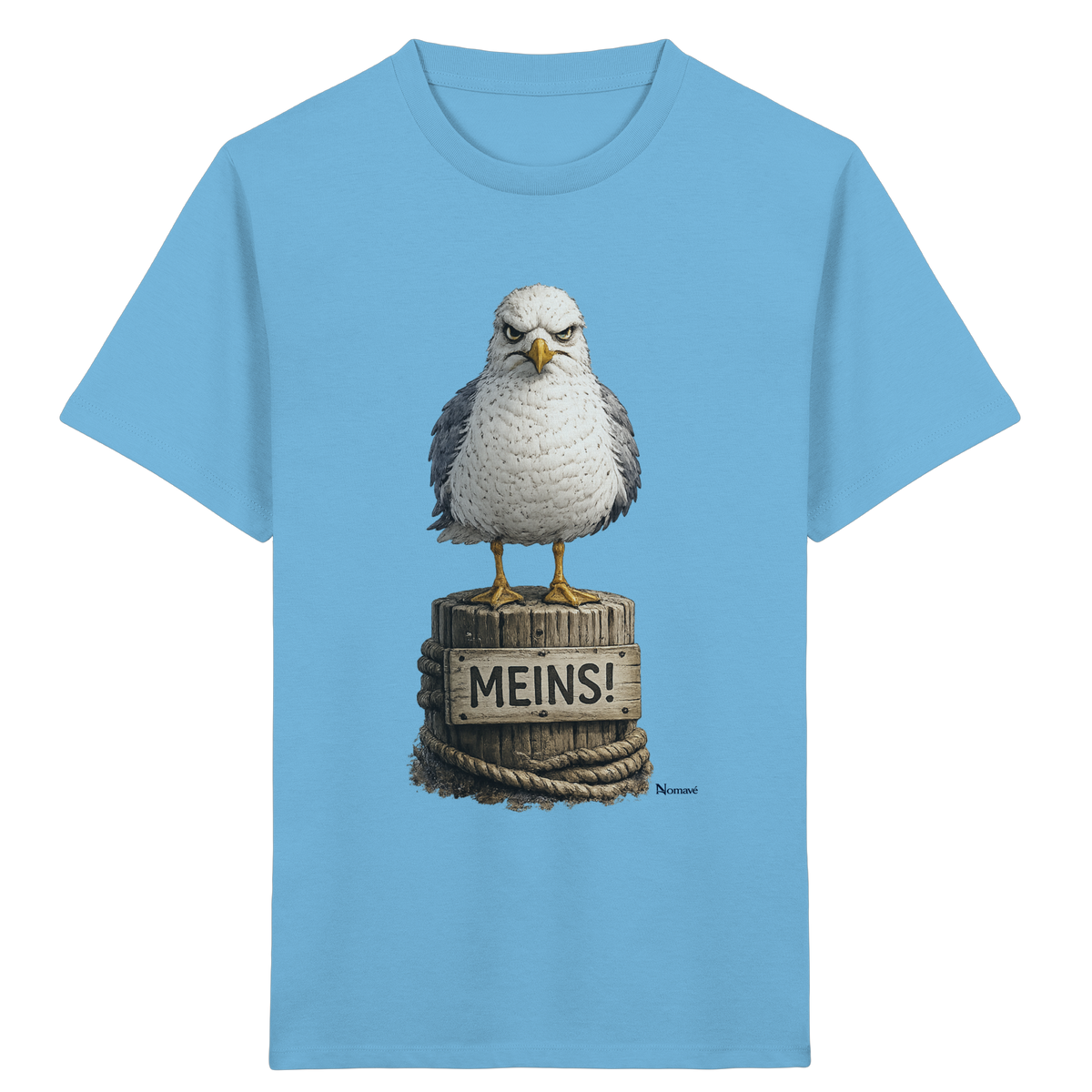 Möwe mit Meinung – MEINS! | - Kids Organic Shirt