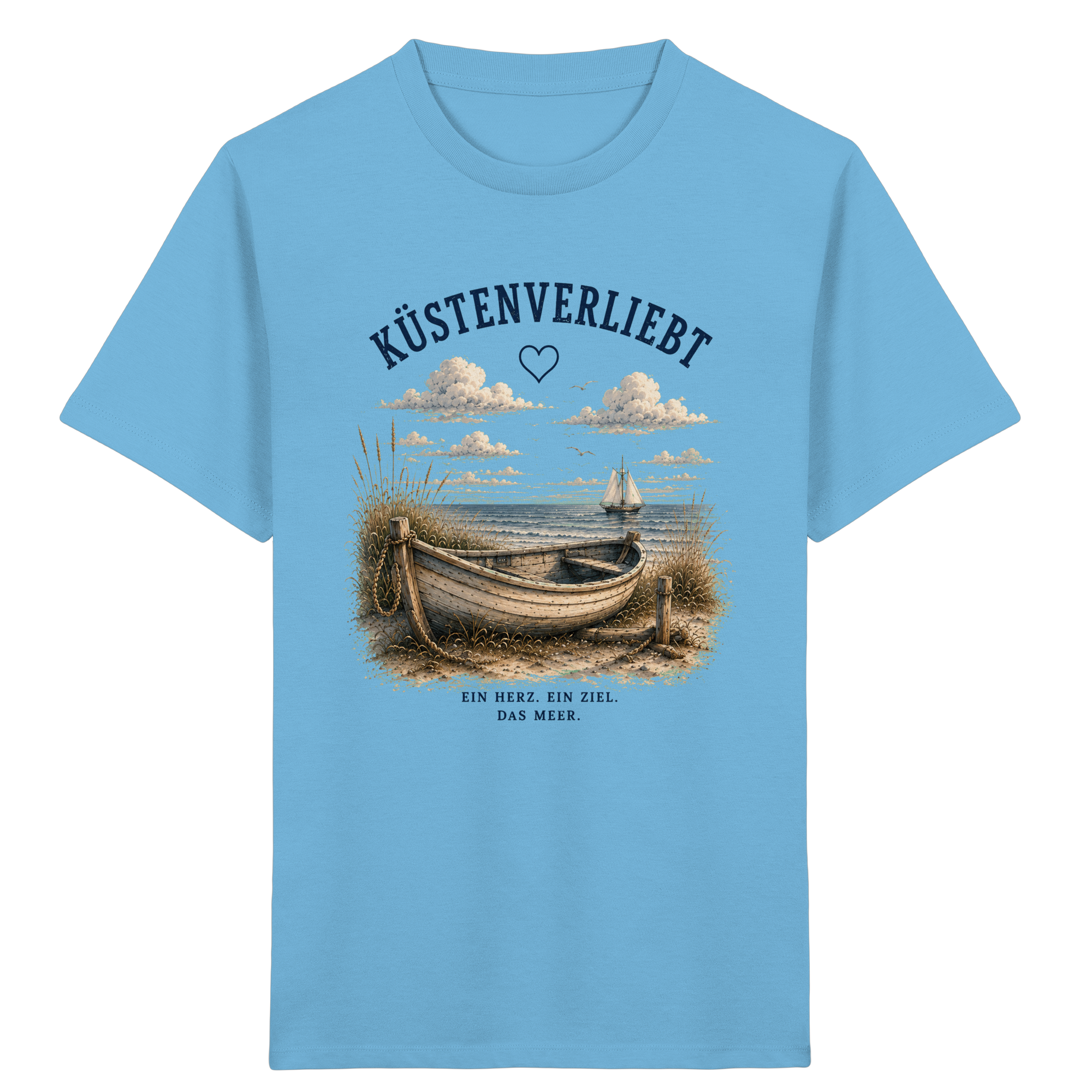 Küstenverliebt Kinder T-Shirt – Zuhause ist, wo das Meer ist | Küstengefühl Kids Shirt