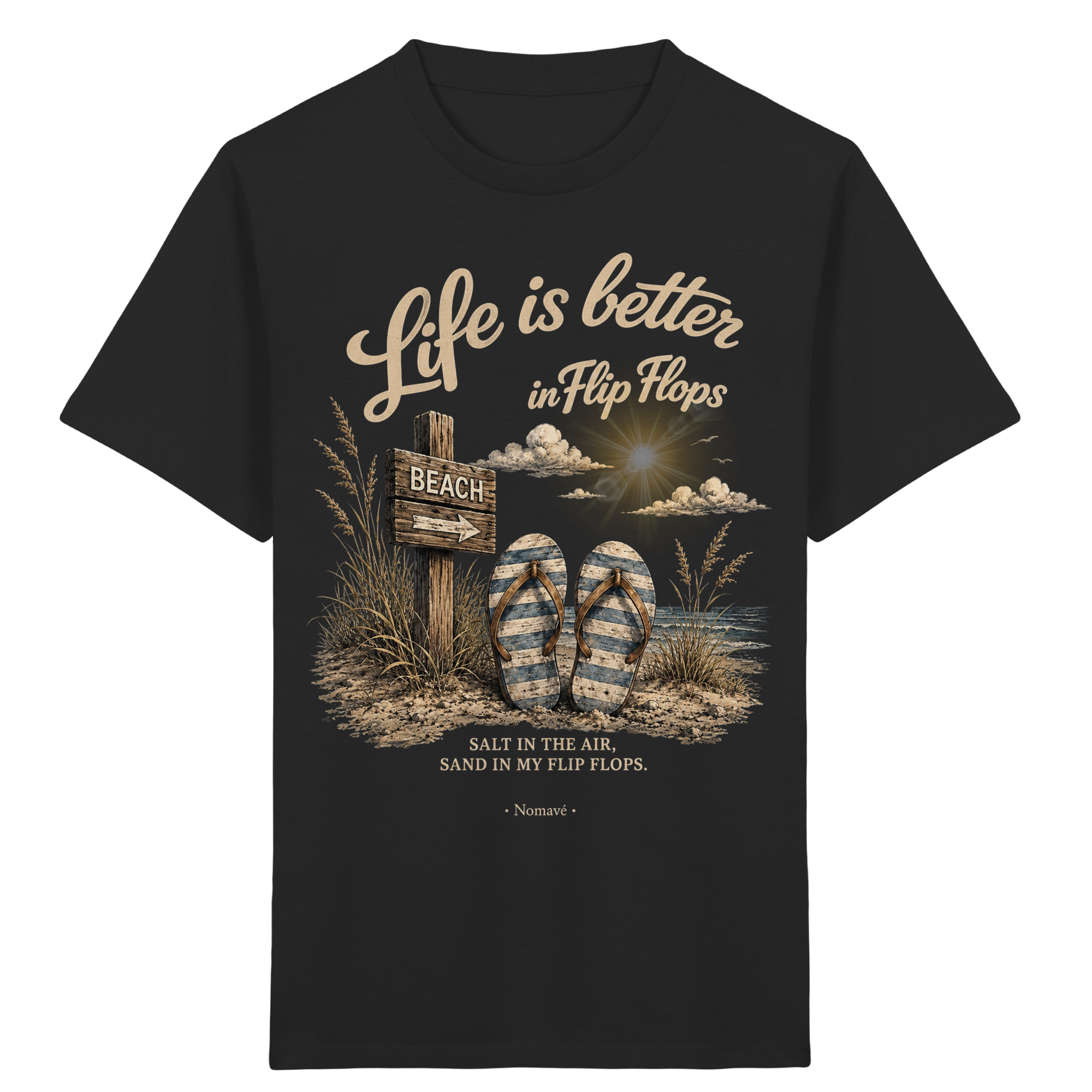 Life-is-better-in-Flip-Flops-Dark-Edition - Kids Organic Shirt