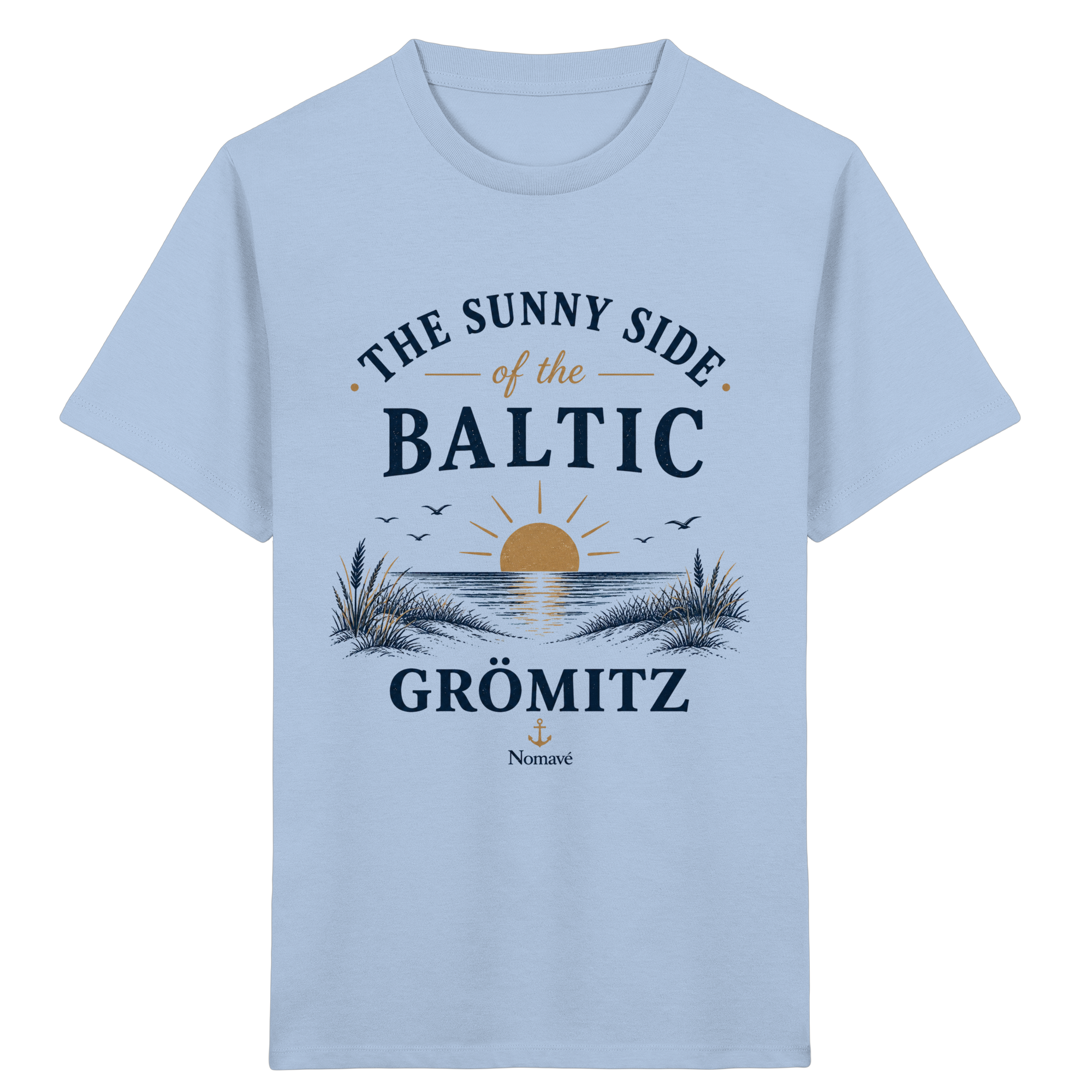 Grömitz - The Sunny Side - Sonnenseite Ostsee Kinder Bio Shirt