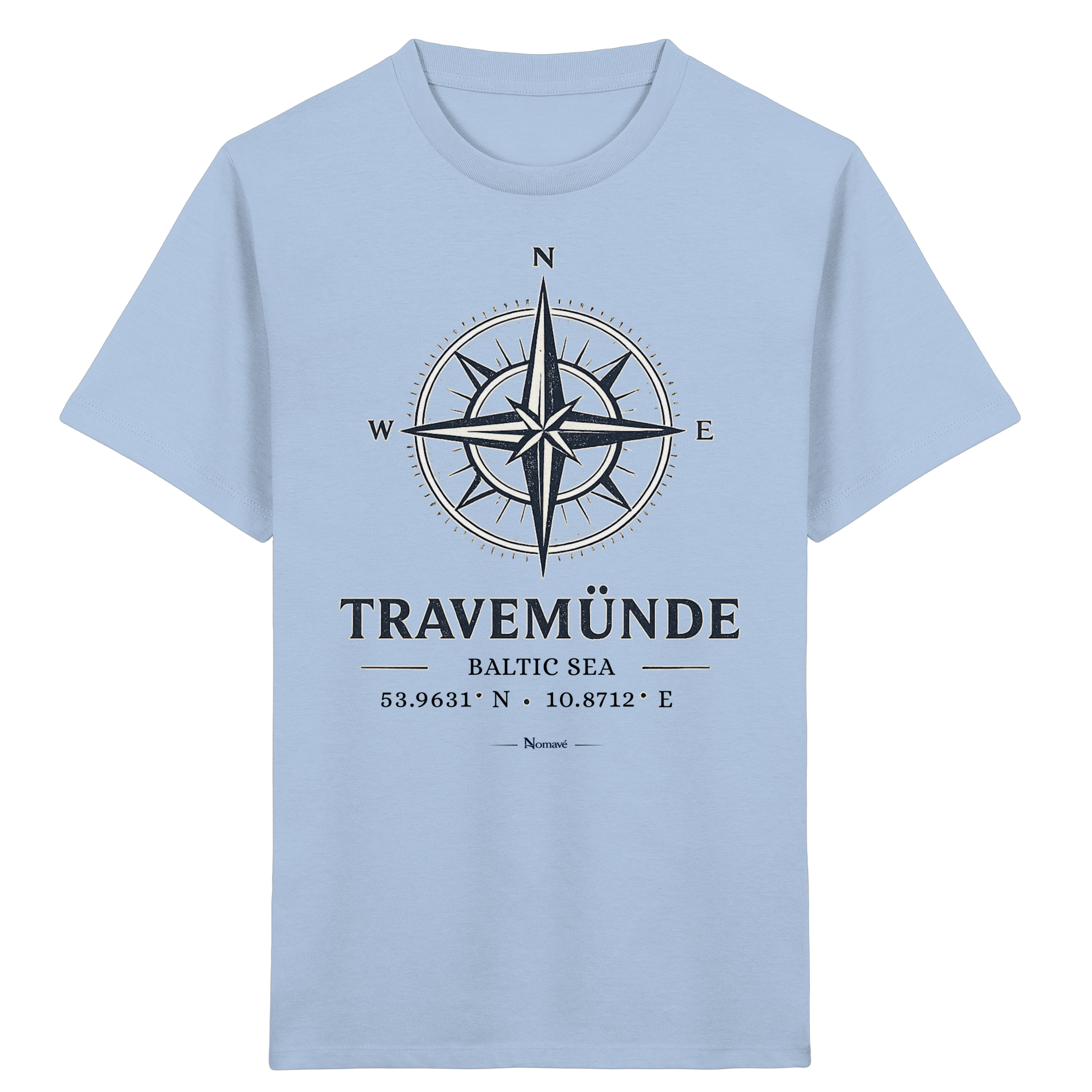 Travemünde Windrose – Baltic Sea Bio Kinder T-Shirt aus 100 % Bio-Baumwolle