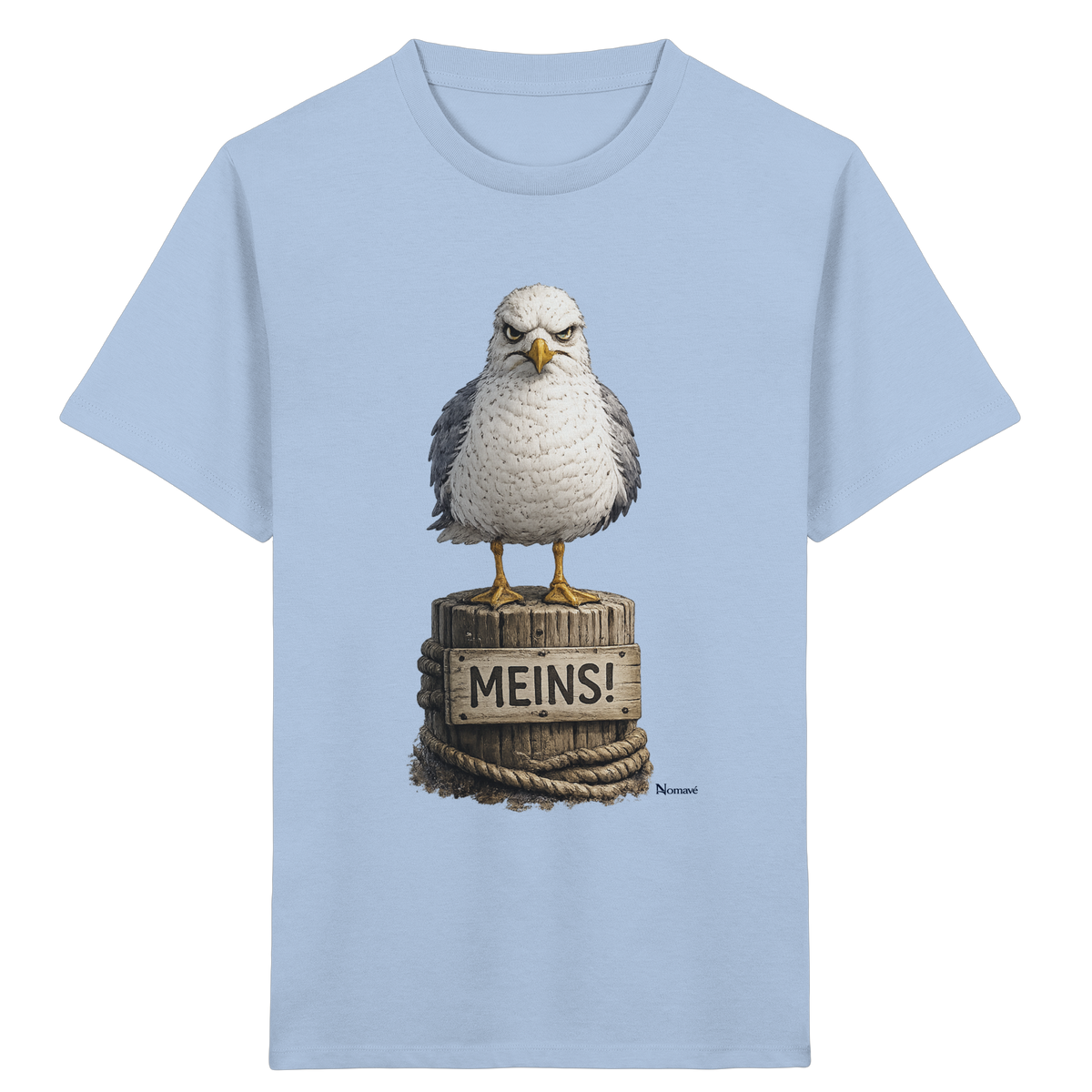 Möwe mit Meinung – MEINS! | - Kids Organic Shirt