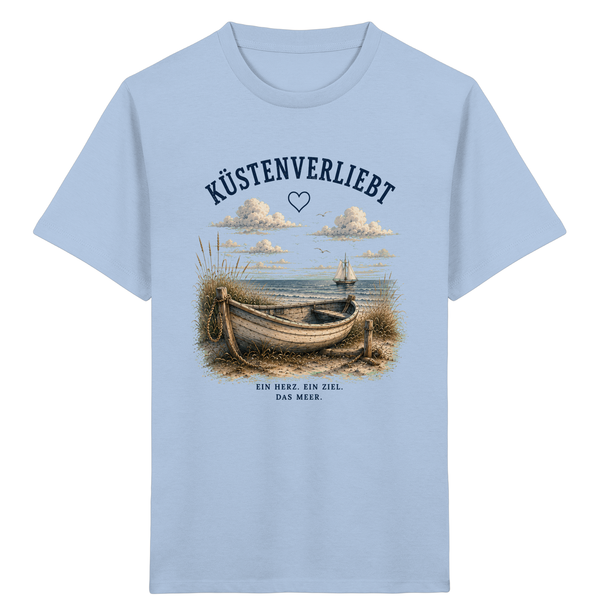 Küstenverliebt Kinder T-Shirt – Zuhause ist, wo das Meer ist | Küstengefühl Kids Shirt