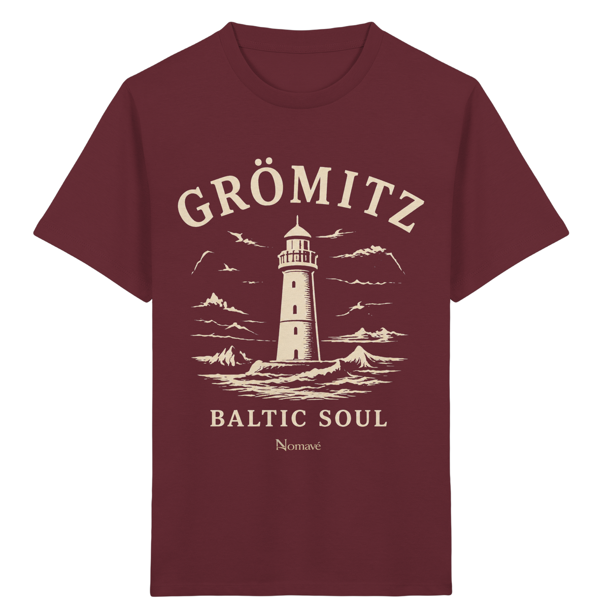 Grömitz Baltic Soul - Ostsee Kinder Bio T - Shirt mit Leuchtturm