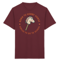 „Born to Hobby Horse – Forced to Go to School“ ✨ - Kids Organic Shirt