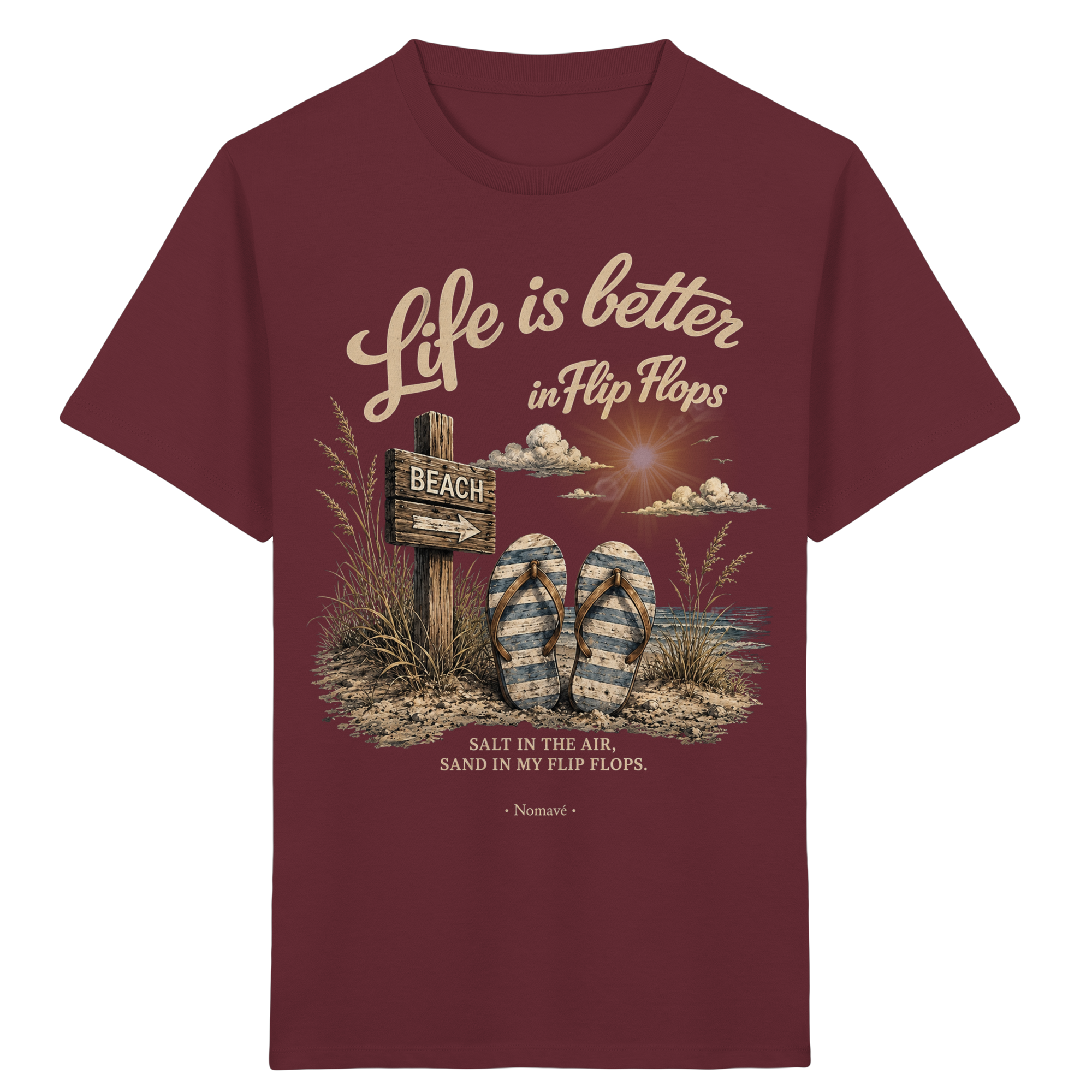 Life-is-better-in-Flip-Flops-Dark-Edition - Kids Organic Shirt