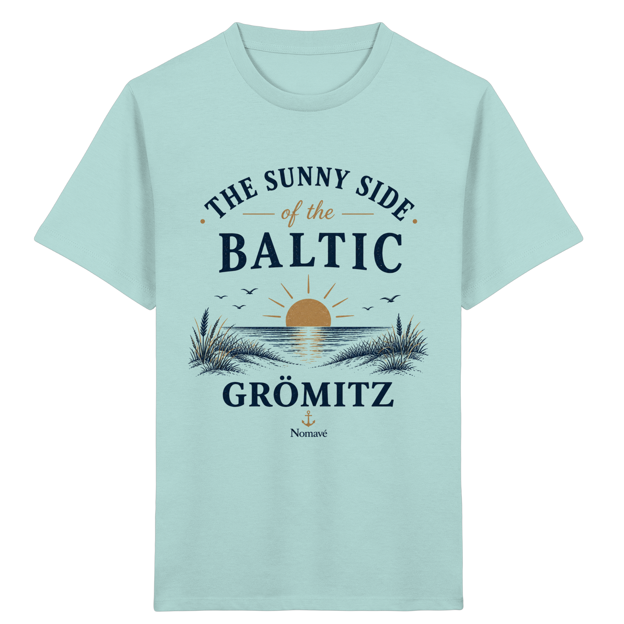 Grömitz - The Sunny Side - Sonnenseite Ostsee Kinder Bio Shirt