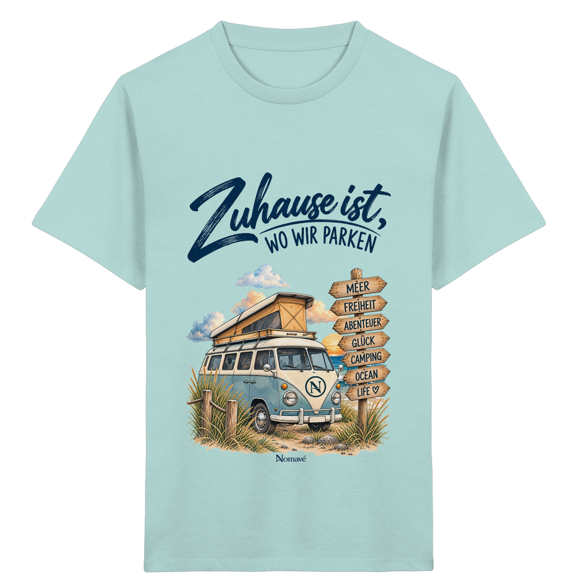 Zuhause ist, wo wir parken – Vanlife & Camping - Kinder Bio Shirt