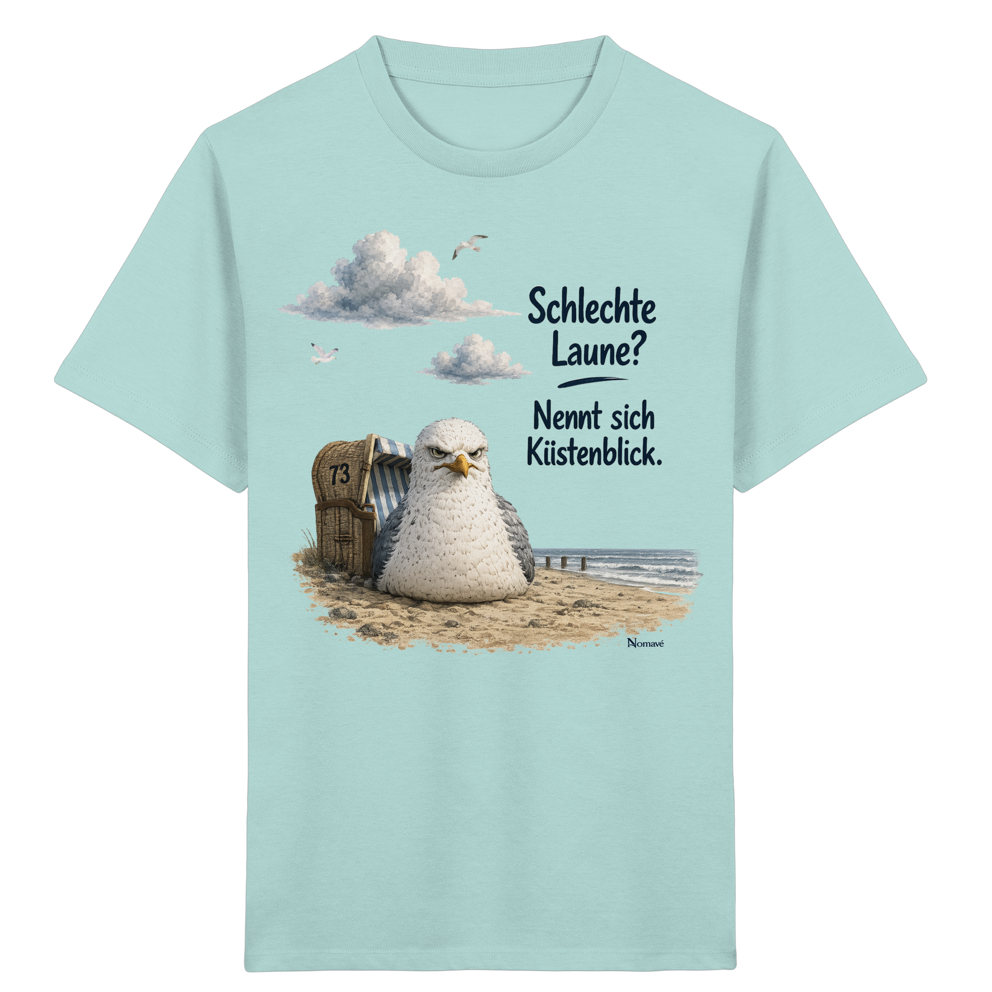 Maritimer Küstenhumor Möwen Motiv für Ostsee und Nordseefans und Meerliebhaber - Kids Organic Shirt