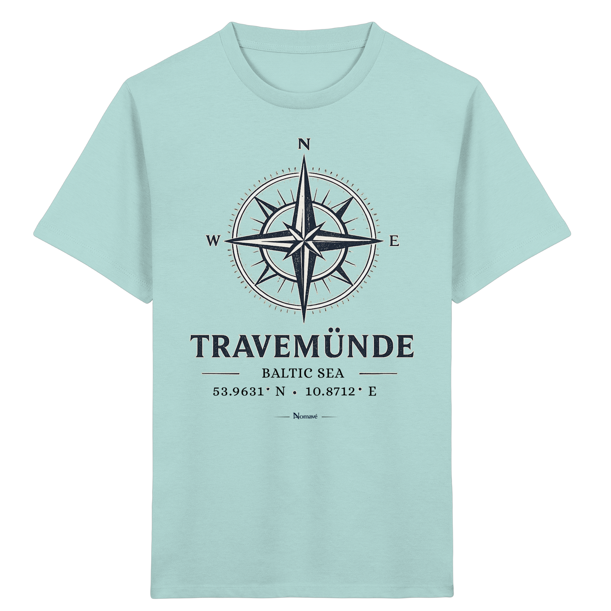 Travemünde Windrose – Baltic Sea Bio Kinder T-Shirt aus 100 % Bio-Baumwolle