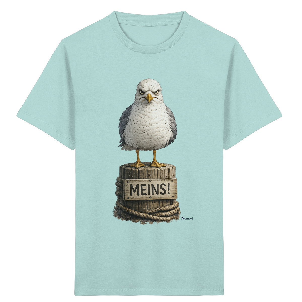Möwe mit Meinung – MEINS! | - Kids Organic Shirt