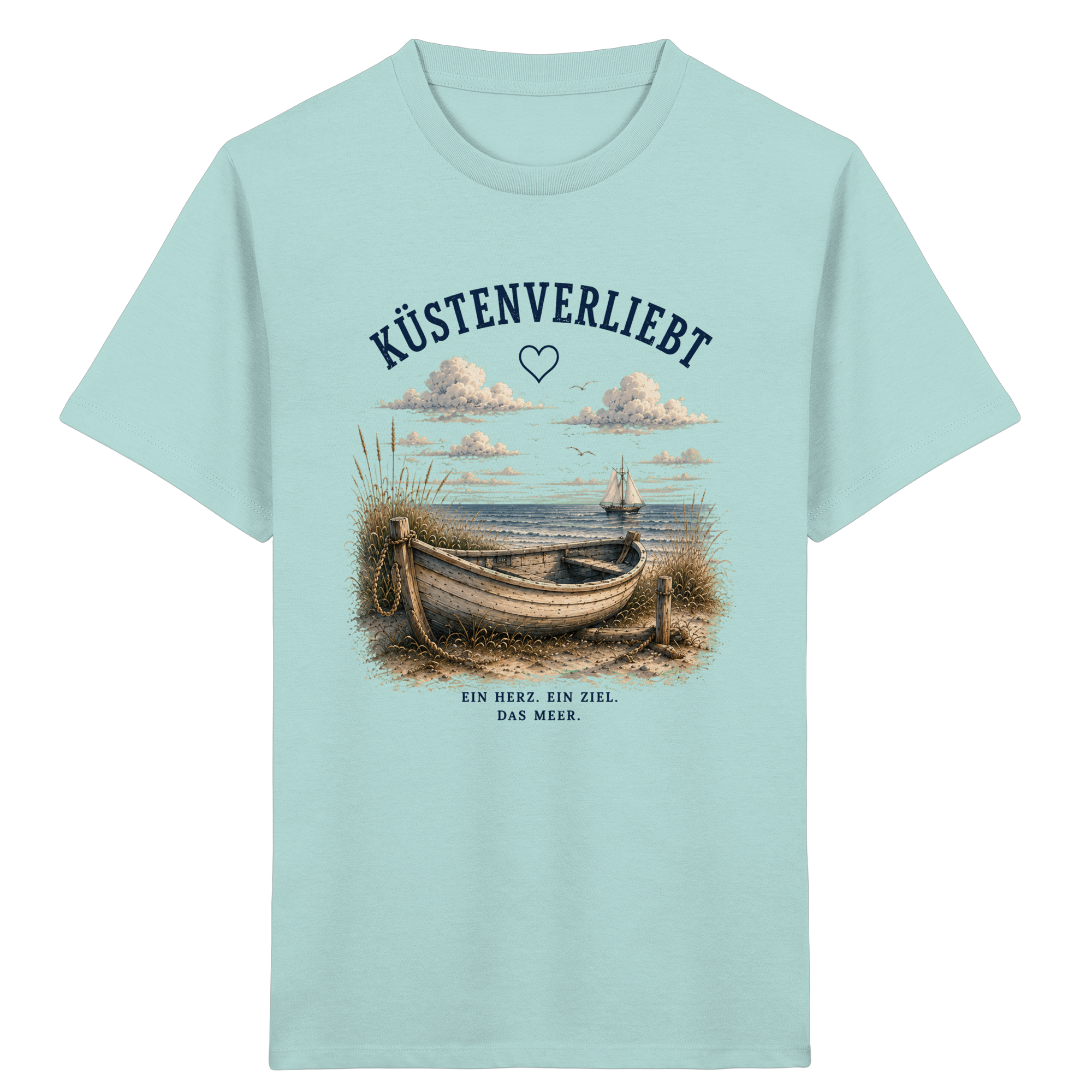 Küstenverliebt Kinder T-Shirt – Zuhause ist, wo das Meer ist | Küstengefühl Kids Shirt