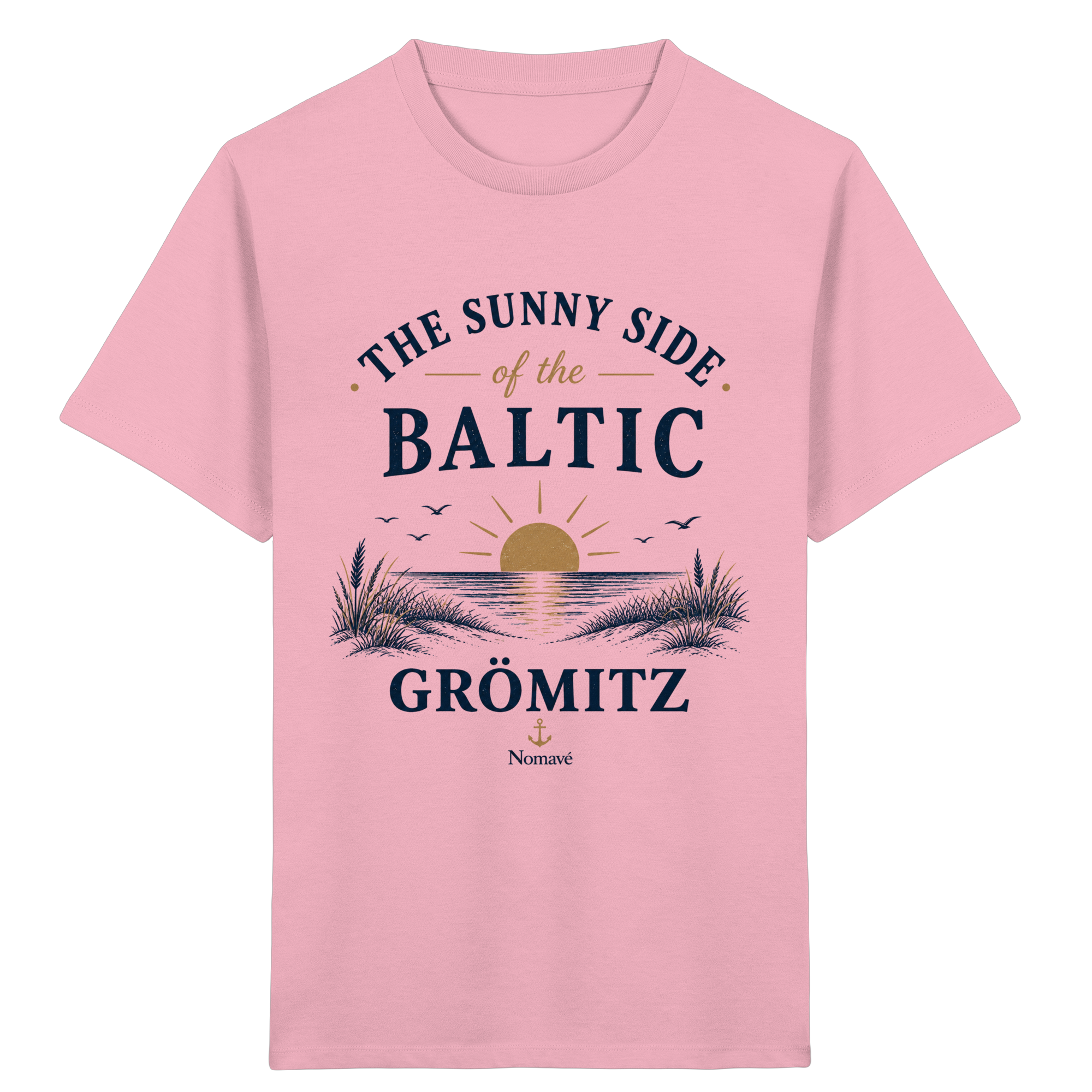 Grömitz - The Sunny Side - Sonnenseite Ostsee Kinder Bio Shirt