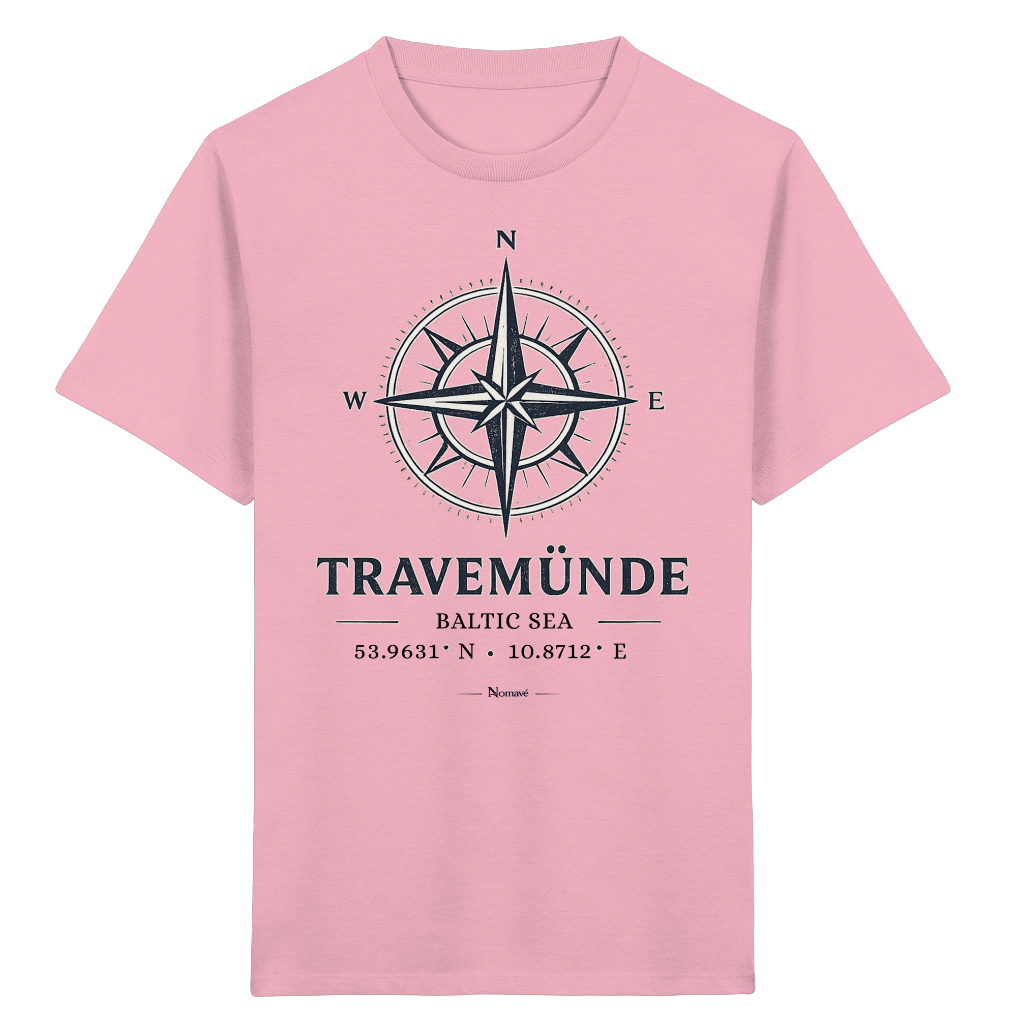 Travemünde Windrose – Baltic Sea Bio Kinder T-Shirt aus 100 % Bio-Baumwolle