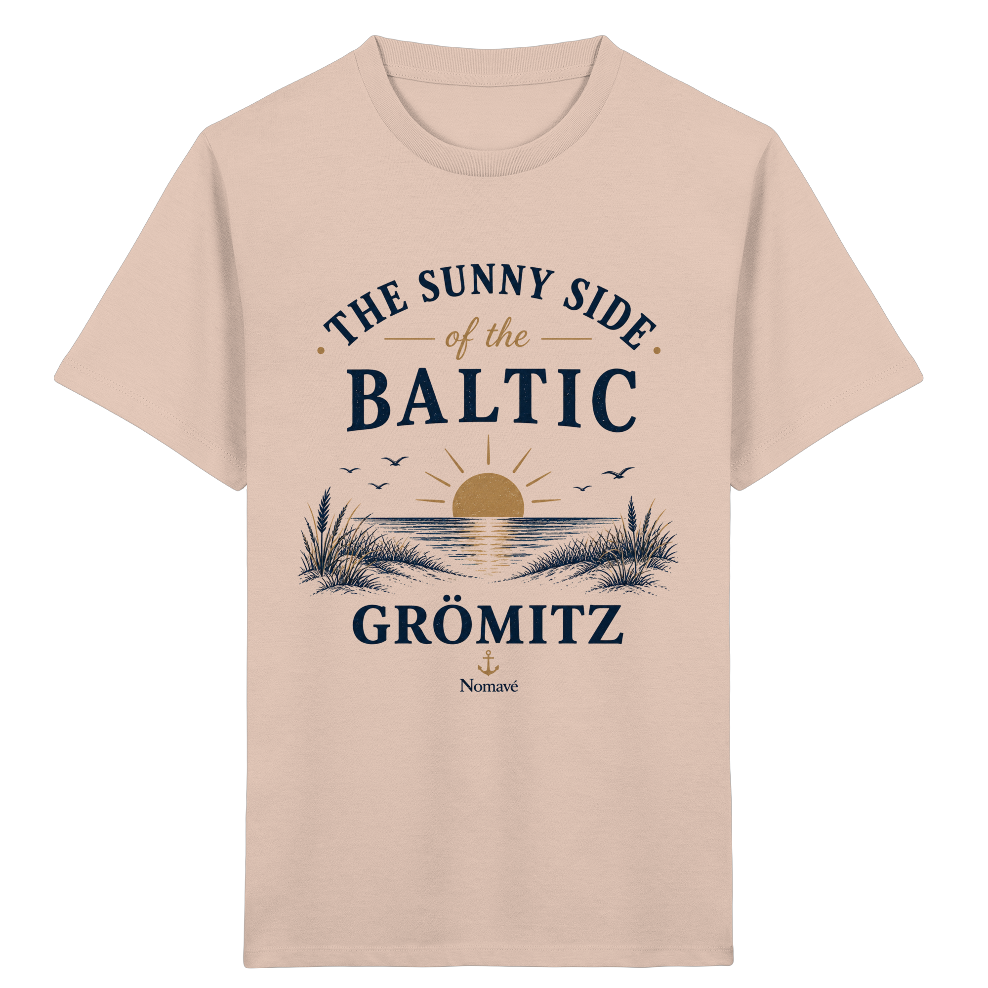 Grömitz - The Sunny Side - Sonnenseite Ostsee Kinder Bio Shirt