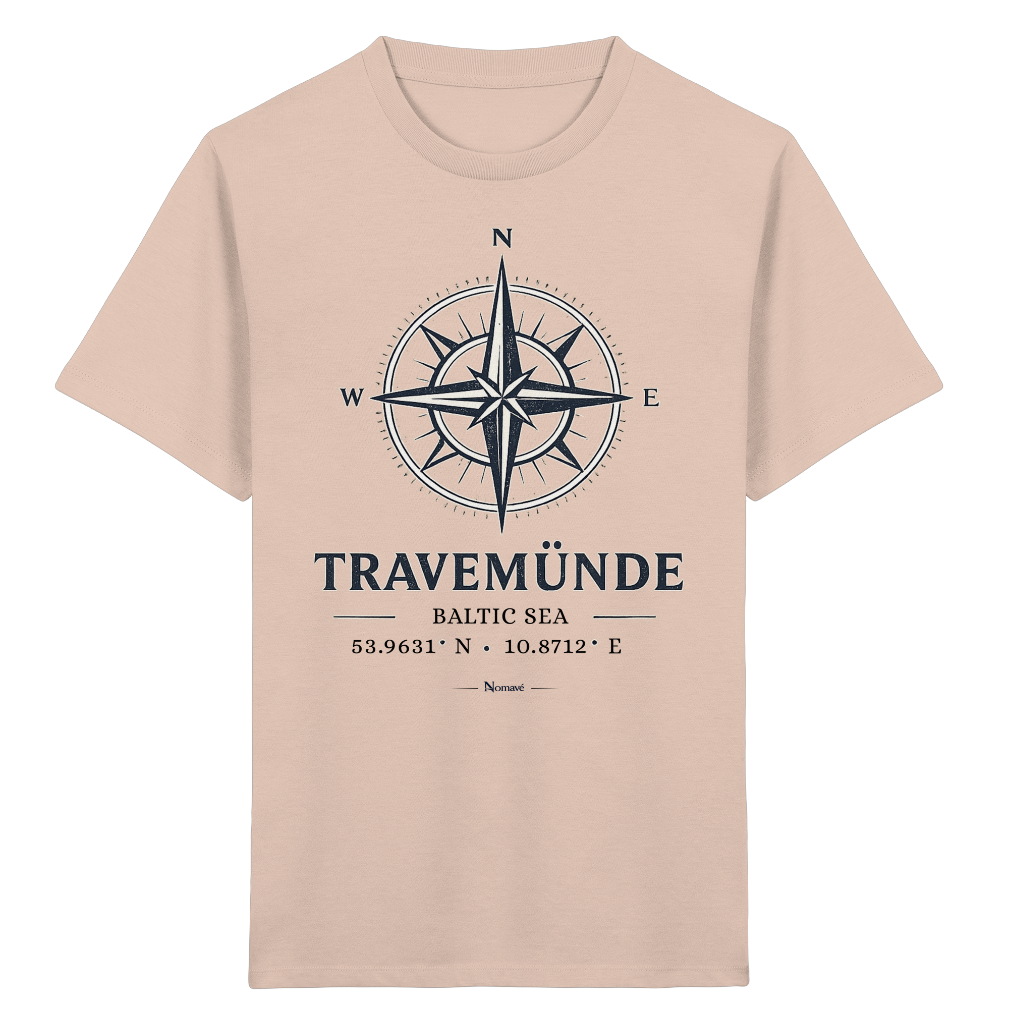Travemünde Windrose – Baltic Sea Bio Kinder T-Shirt aus 100 % Bio-Baumwolle