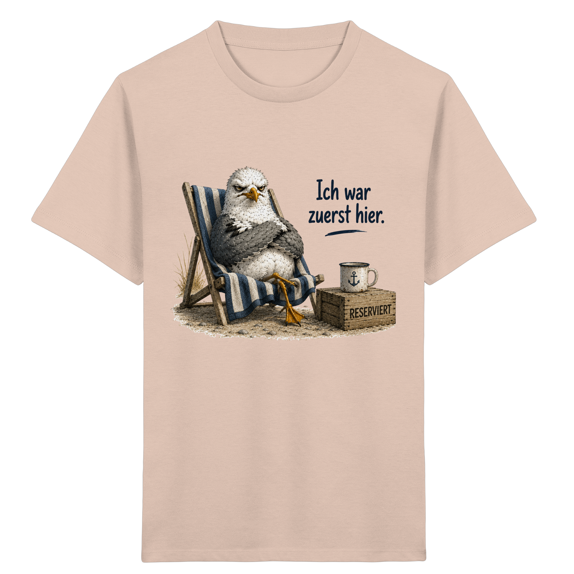 Ich war zuerst hier – Möwe mit Meinung |  - Kinder Bio T - Shirt