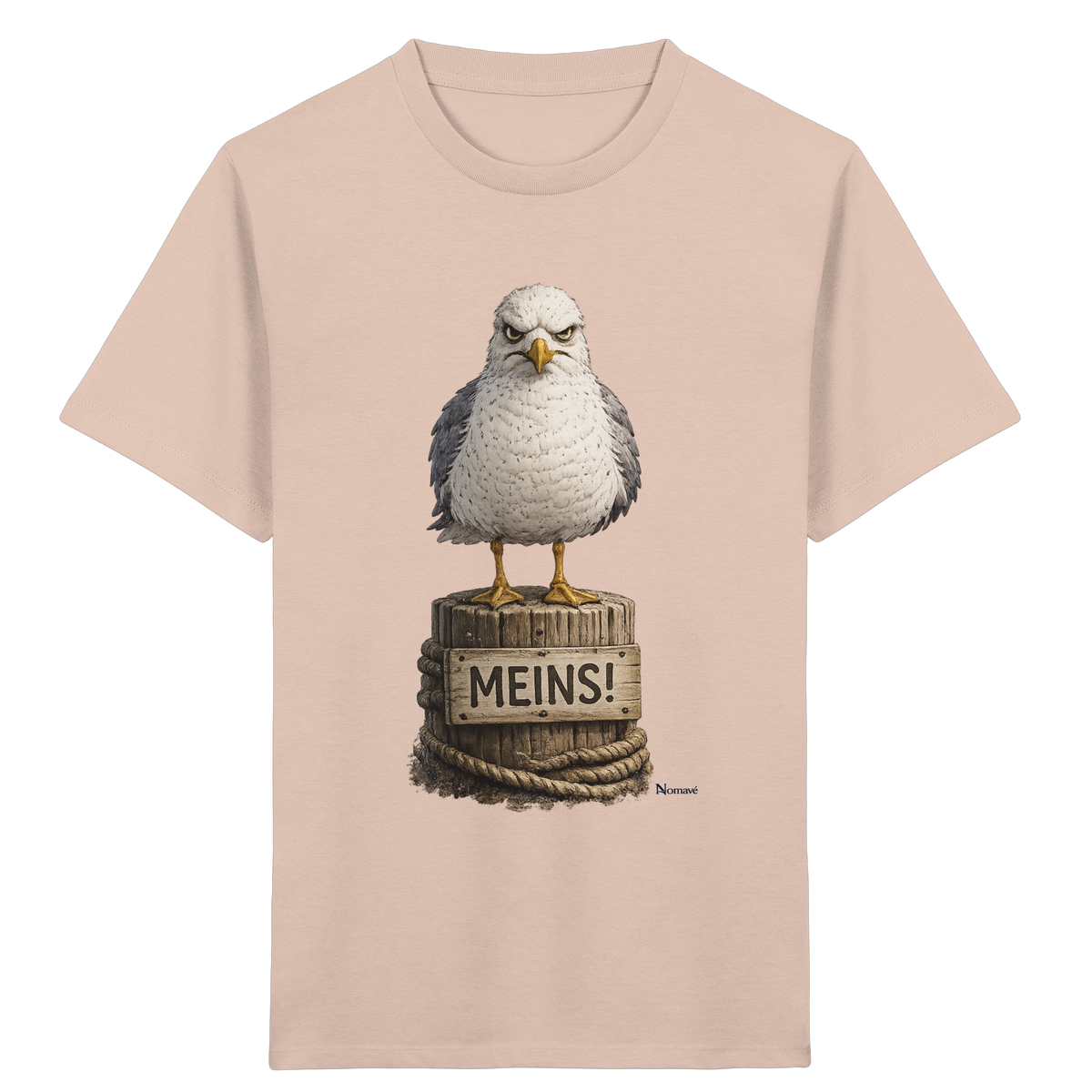 Möwe mit Meinung – MEINS! | - Kids Organic Shirt