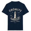 Grömitz Baltic Soul - Ostsee Kinder Bio T - Shirt mit Leuchtturm