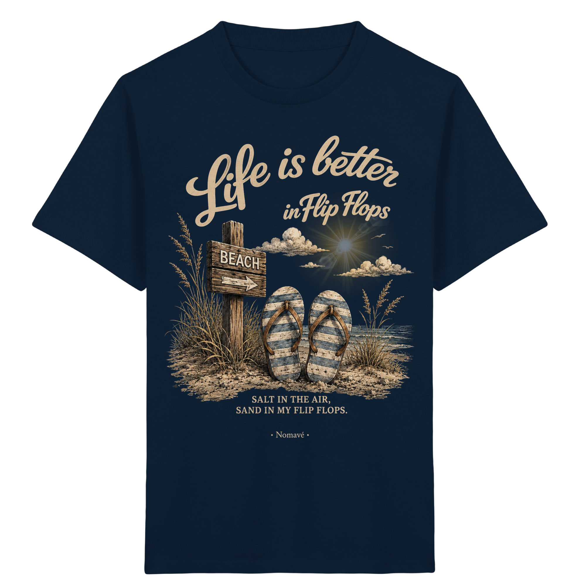 Life-is-better-in-Flip-Flops-Dark-Edition - Kids Organic Shirt