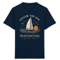 Travemünde Follow The Sun Dark Edition Kinder T-Shirt aus Bio-Baumwolle