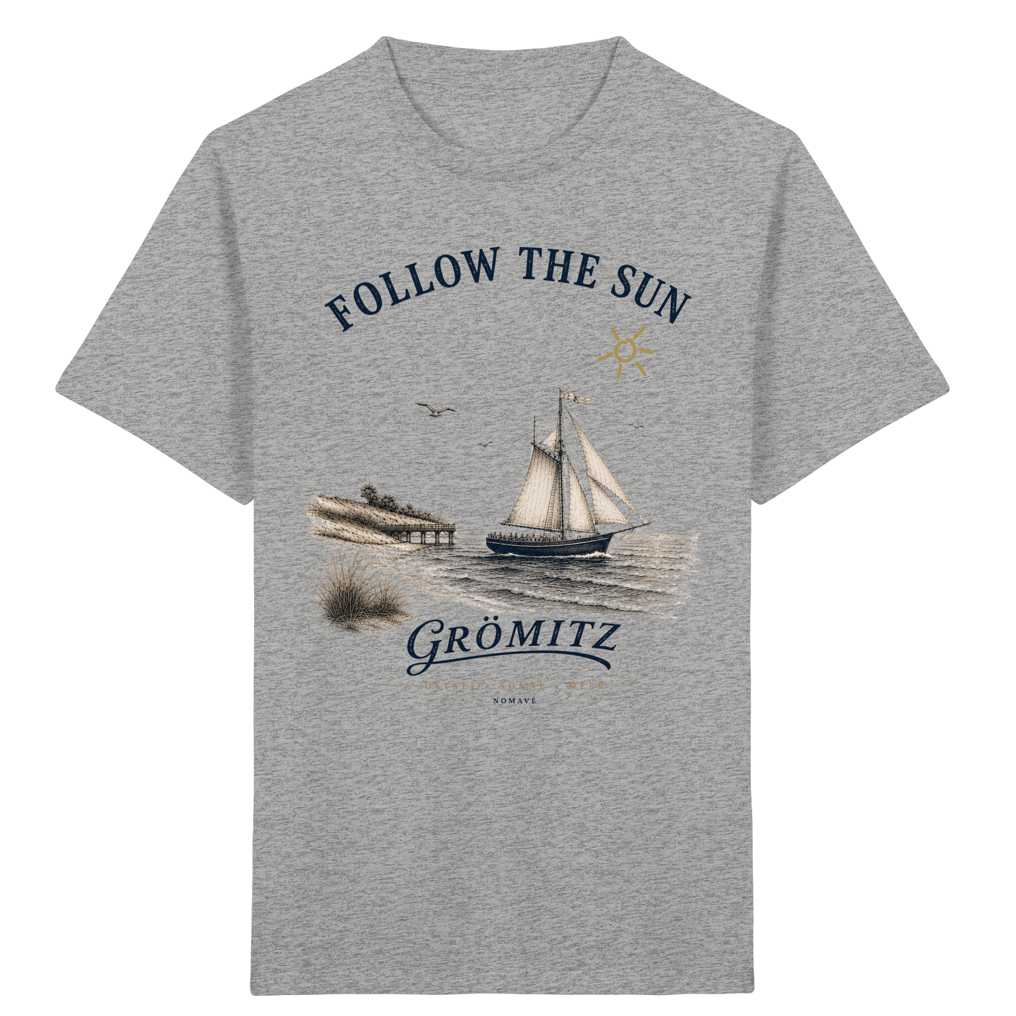 Grömitz - Follow the Sun - Kinder Bio Ostsee Shirt