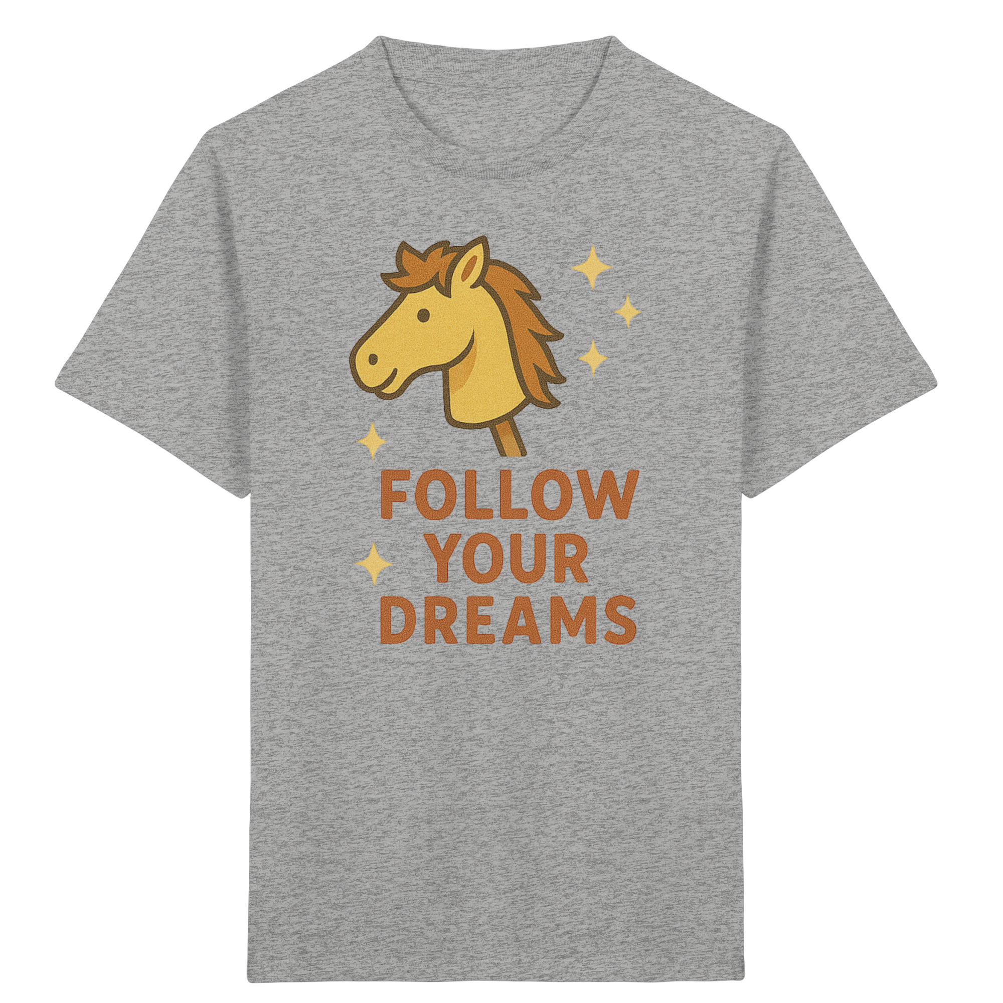 Follow Your Dreams – Cute Hobby Horse Shirt | Motivational Horse Design - Kids Organic Shirt