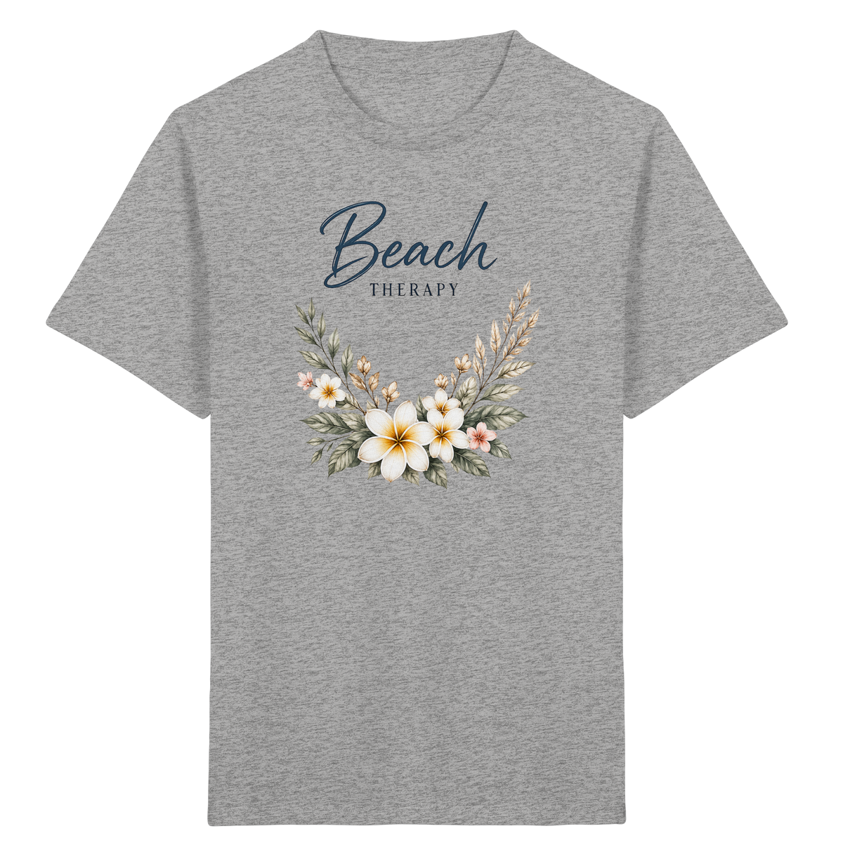 Beach Therapy | Florales Strandmotiv | Sommer | Urlaub | Meer | Blumen | - Kids Organic Shirt