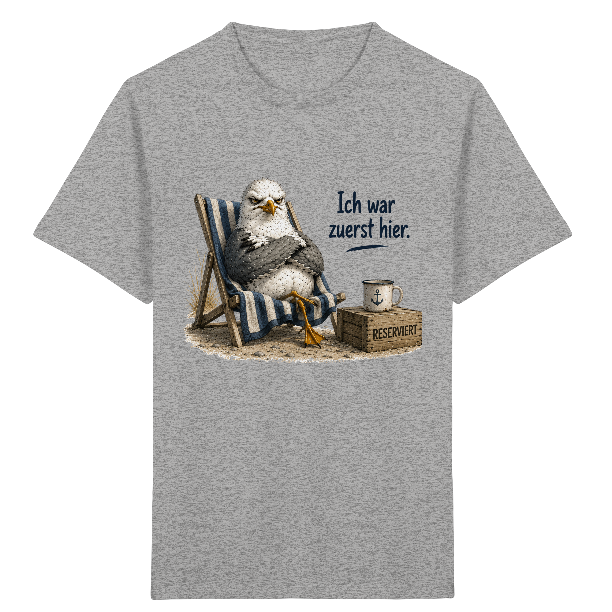 Ich war zuerst hier – Möwe mit Meinung |  - Kinder Bio T - Shirt