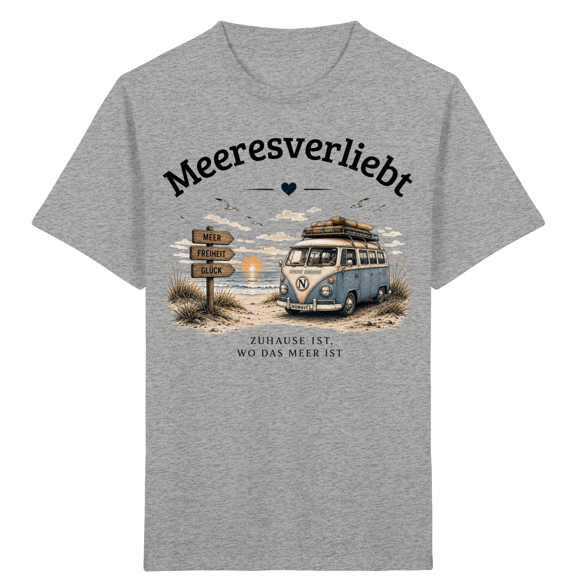 Meeresverliebt Kinder Shirt Bulli Vanlife Camping – Küstengefühl Kids Bio T-Shirt