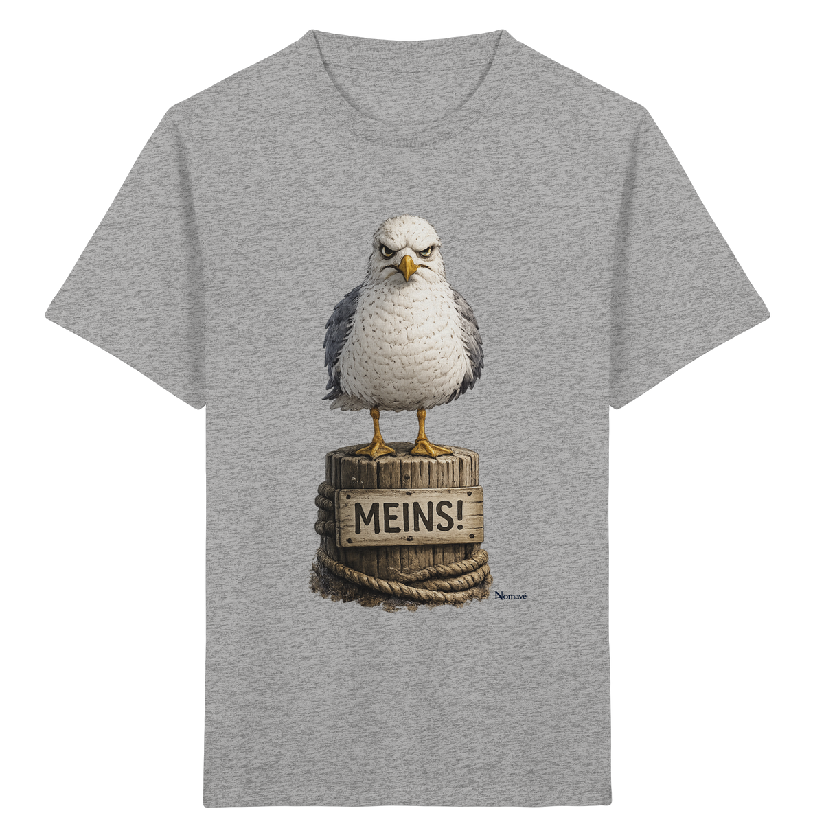 Möwe mit Meinung – MEINS! | - Kids Organic Shirt