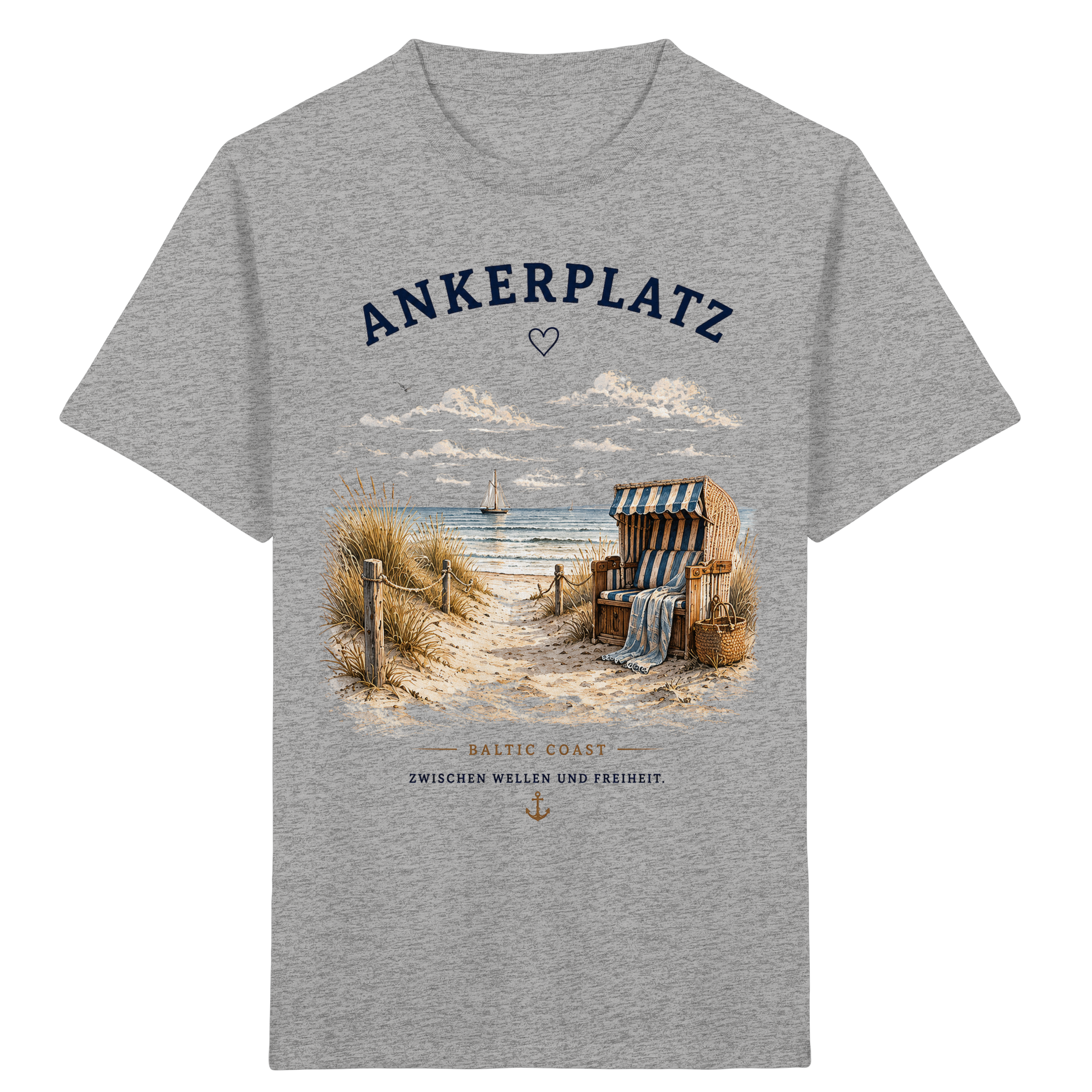 Ankerplatz Kinder T-Shirt – Küstengefühl – Kids Organic Shirt