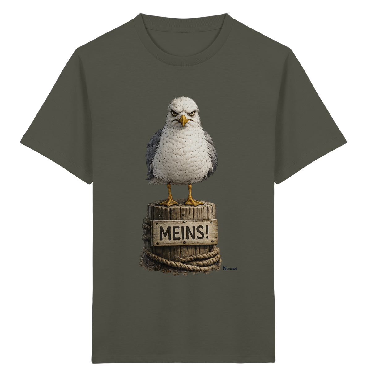 Möwe mit Meinung – MEINS! | - Kids Organic Shirt