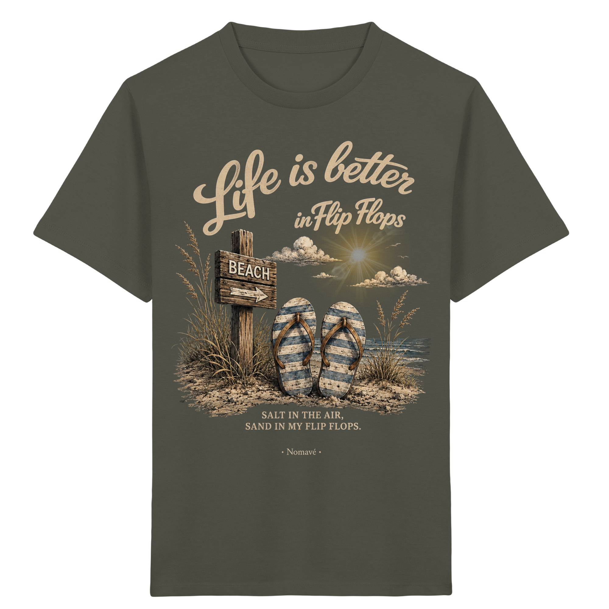 Life-is-better-in-Flip-Flops-Dark-Edition - Kids Organic Shirt