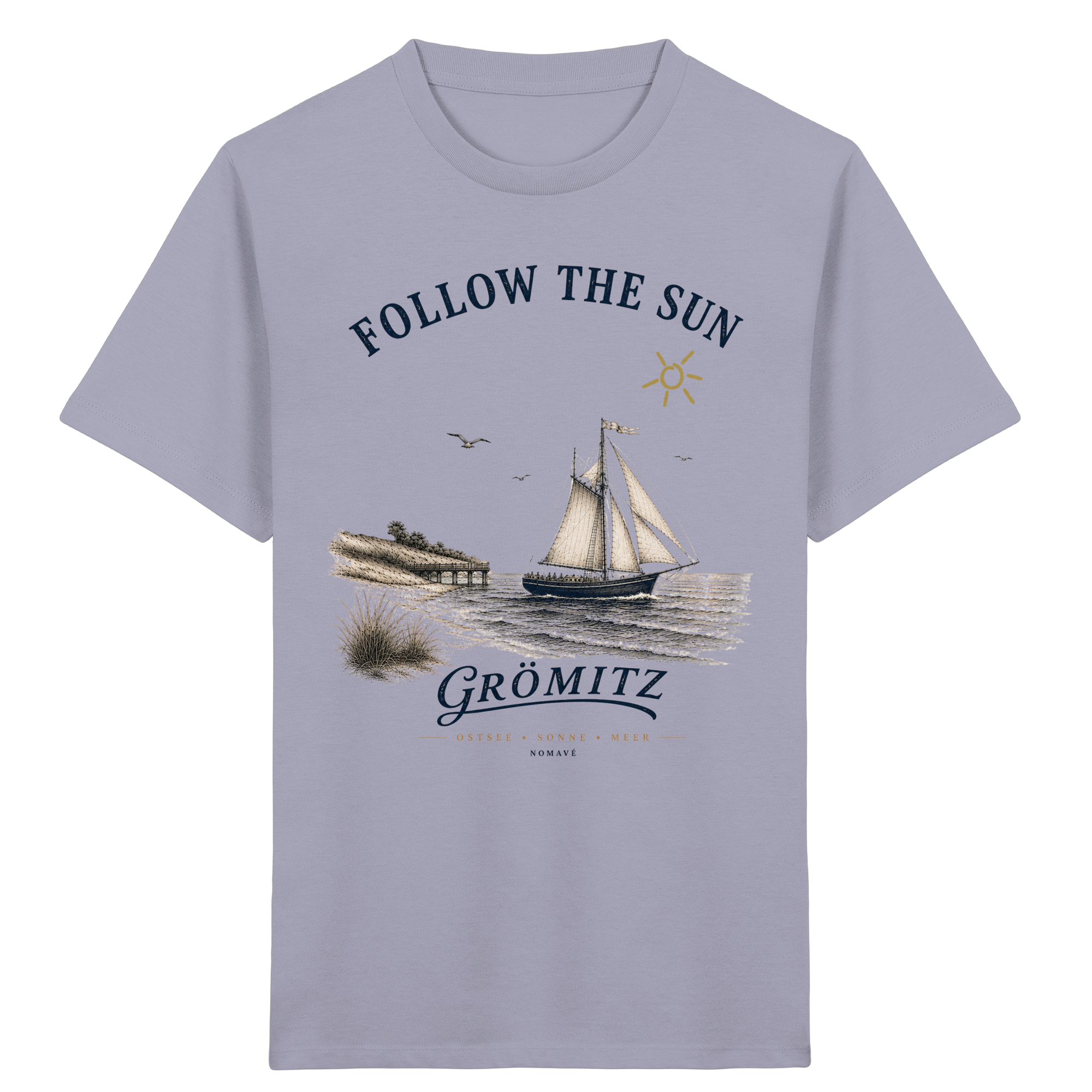 Grömitz - Follow the Sun - Kinder Bio Ostsee Shirt