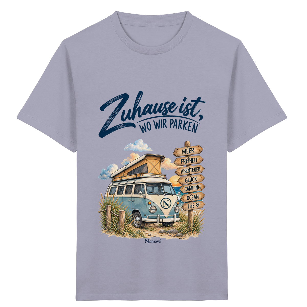 Zuhause ist, wo wir parken – Vanlife & Camping - Kinder Bio Shirt