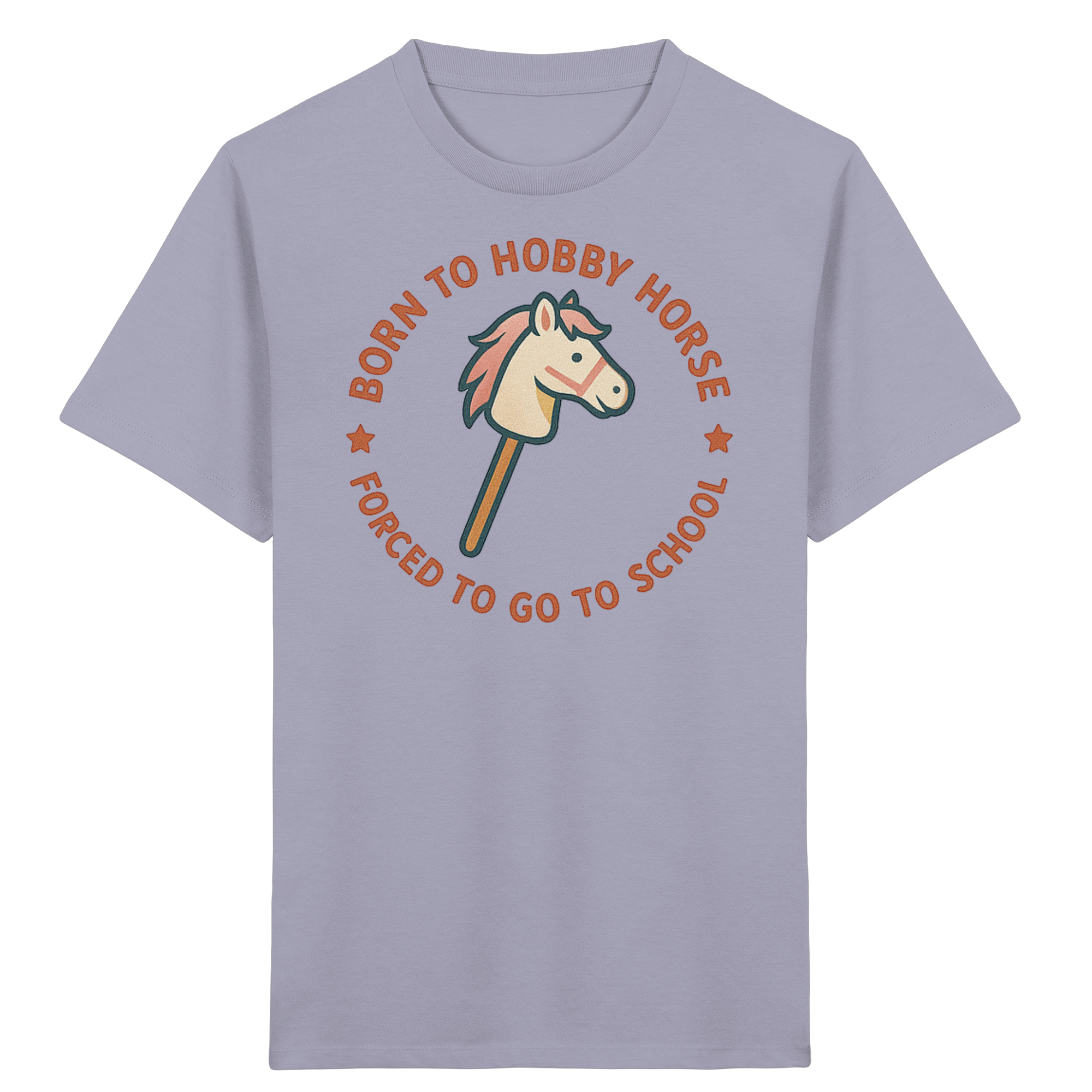 „Born to Hobby Horse – Forced to Go to School“ ✨ - Kids Organic Shirt