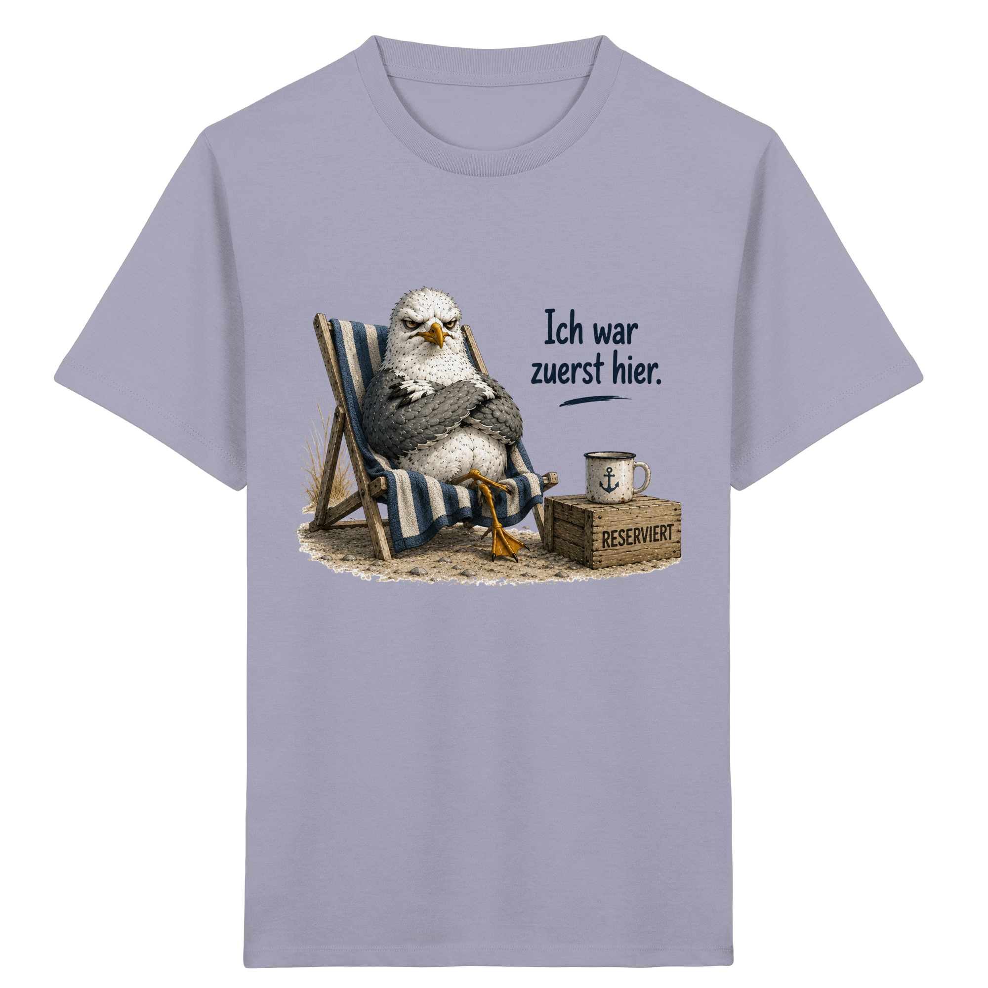 Ich war zuerst hier – Möwe mit Meinung |  - Kinder Bio T - Shirt