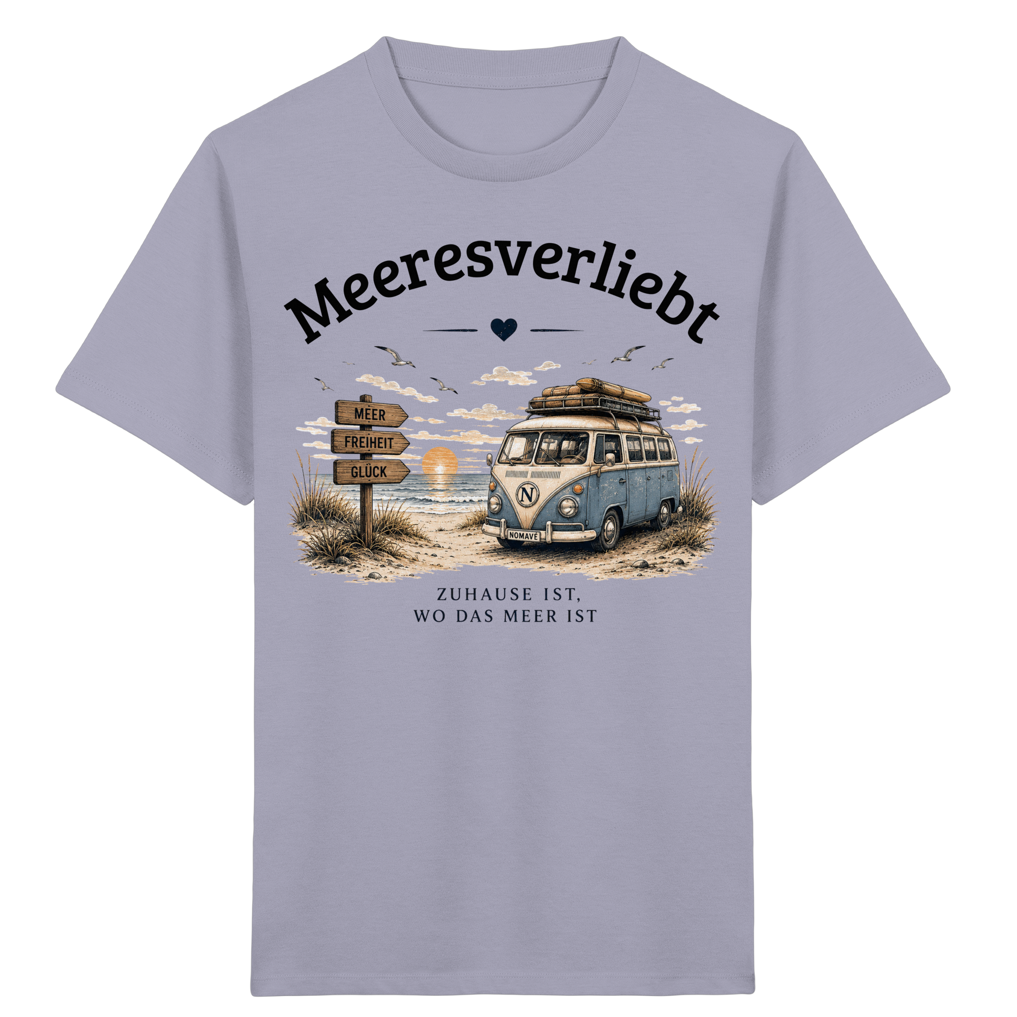 Meeresverliebt Kinder Shirt Bulli Vanlife Camping – Küstengefühl Kids Bio T-Shirt