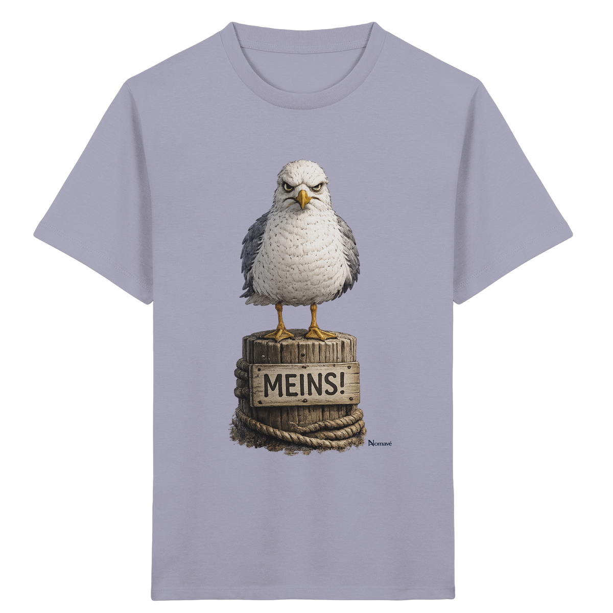 Möwe mit Meinung – MEINS! | - Kids Organic Shirt