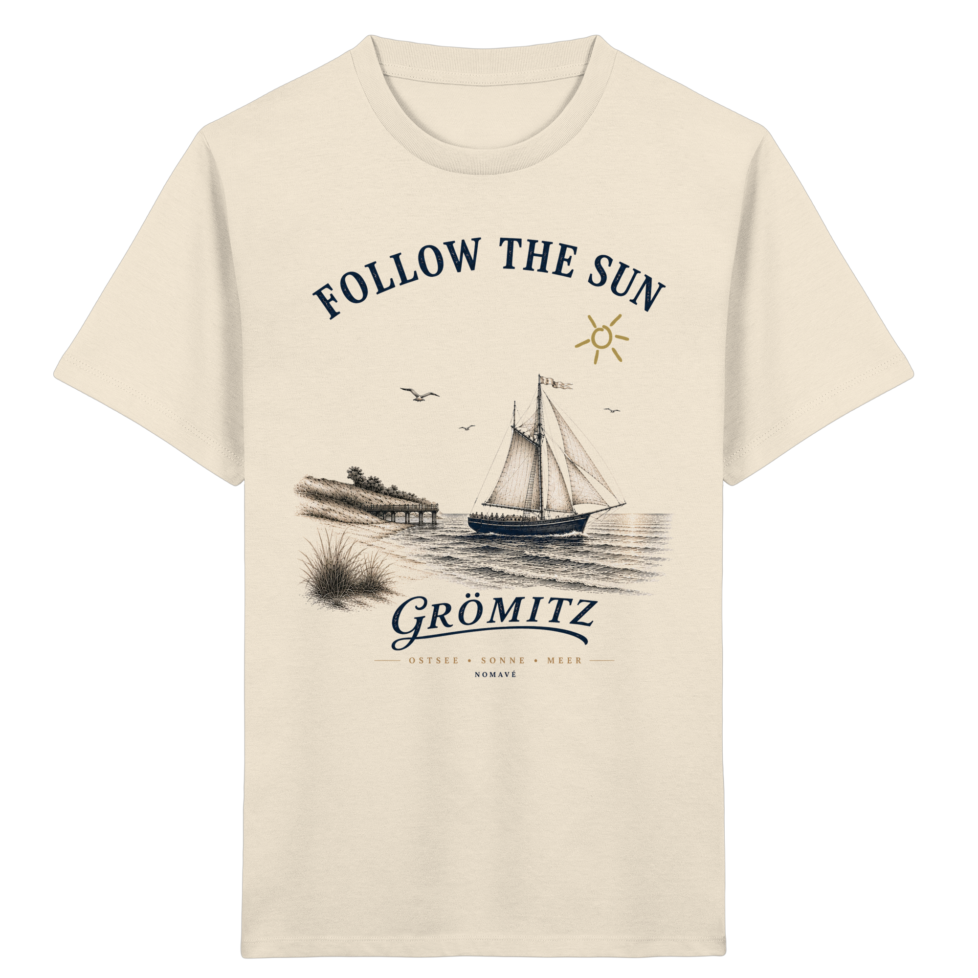 Grömitz - Follow the Sun - Kinder Bio Ostsee Shirt