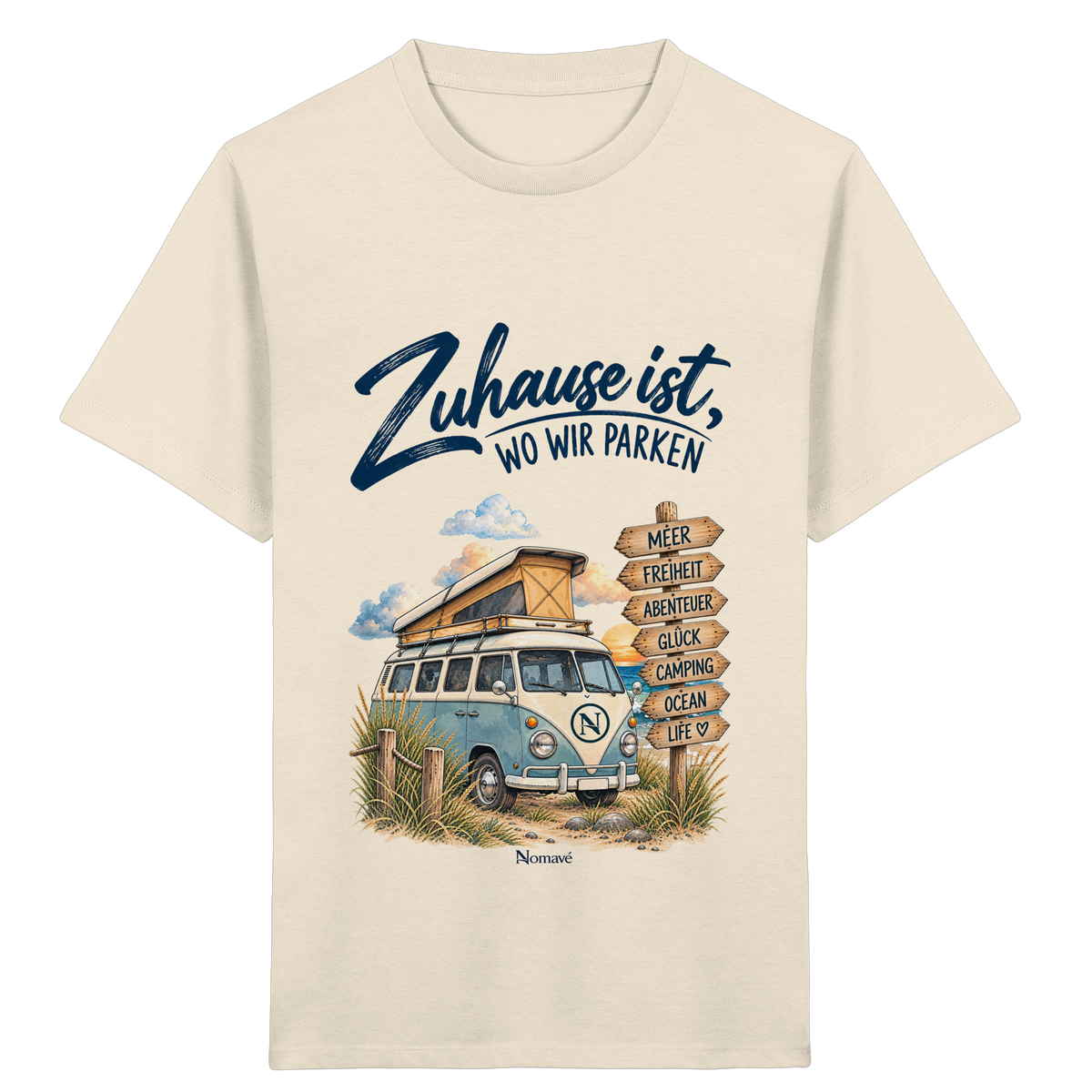 Zuhause ist, wo wir parken – Vanlife & Camping - Kinder Bio Shirt