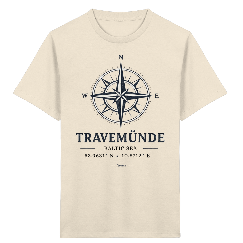 Travemünde Windrose – Baltic Sea Bio Kinder T-Shirt aus 100 % Bio-Baumwolle